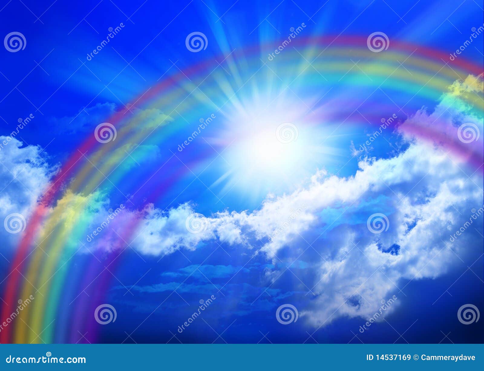 Rainbow Sky stock image. Image of sunbeams, clouds, solar 14537169