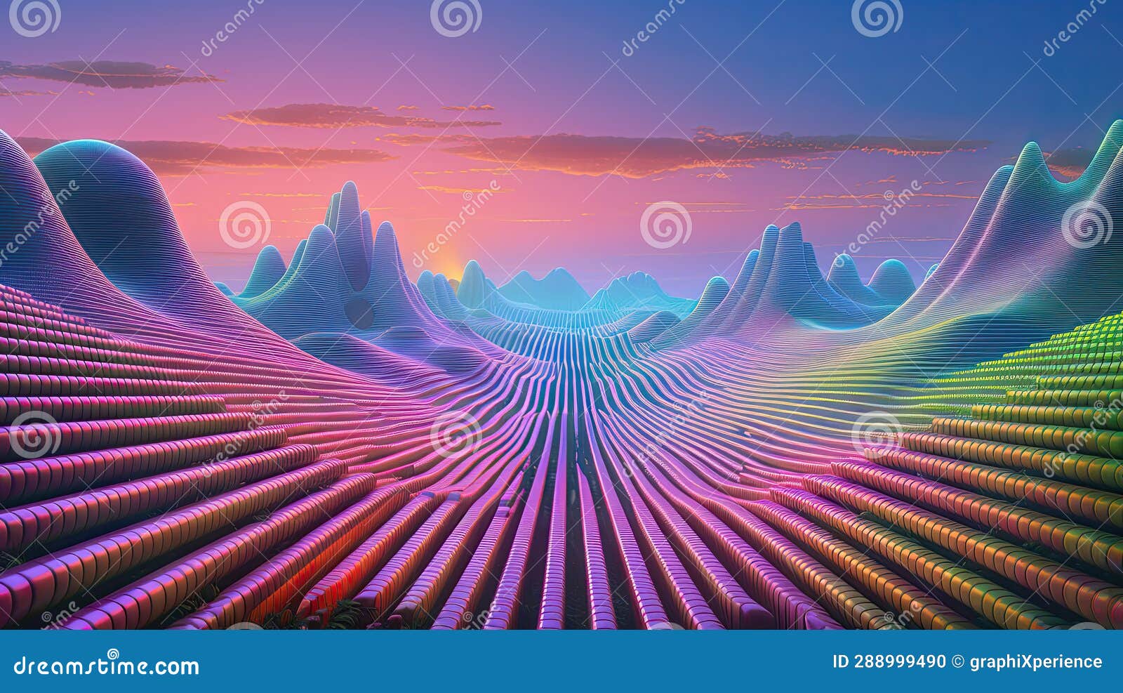 Rainbow Sound Symphony stock illustration. Illustration of visual - 288999490