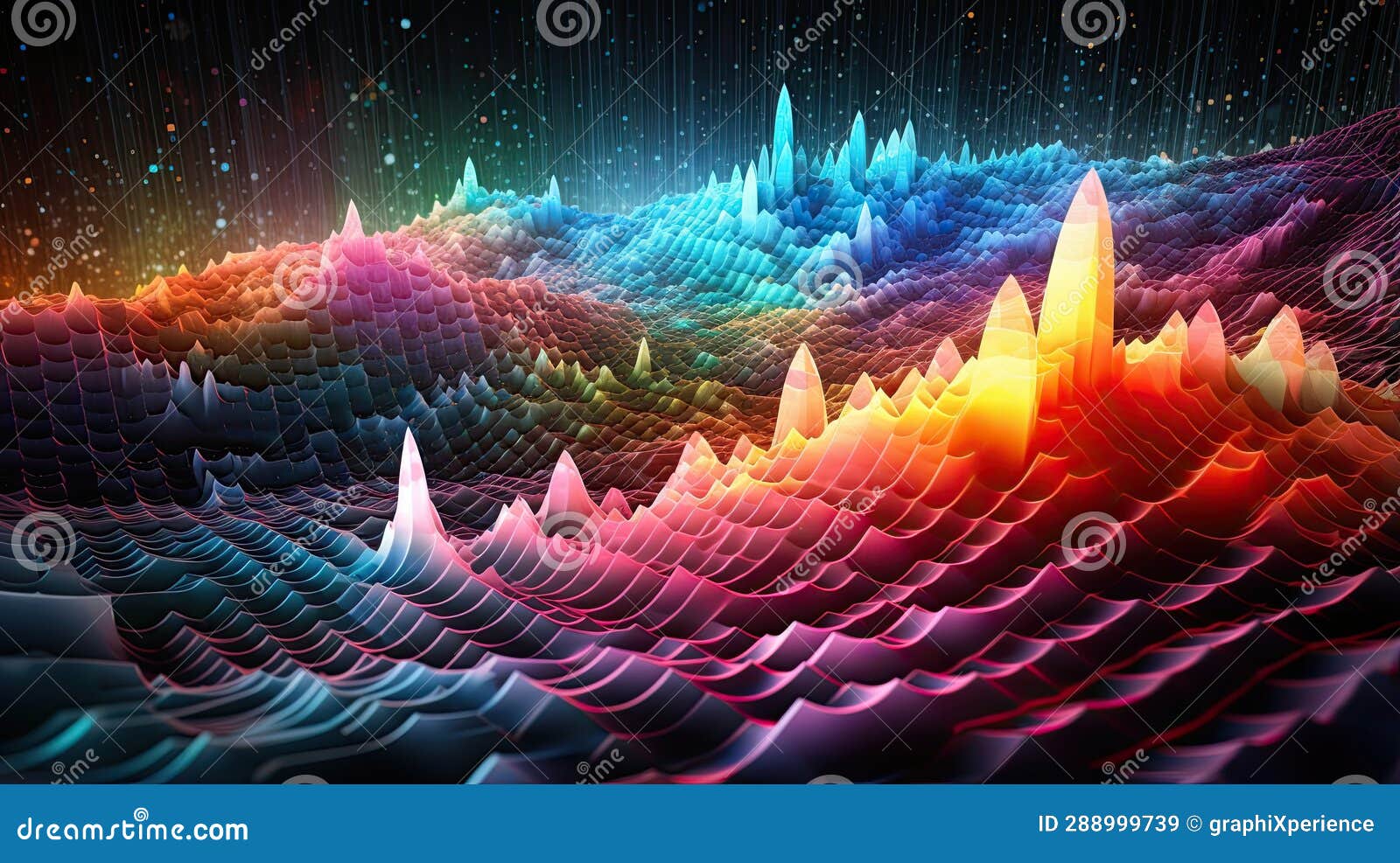 Rainbow Sound Symphony stock illustration. Illustration of toonami - 288999739