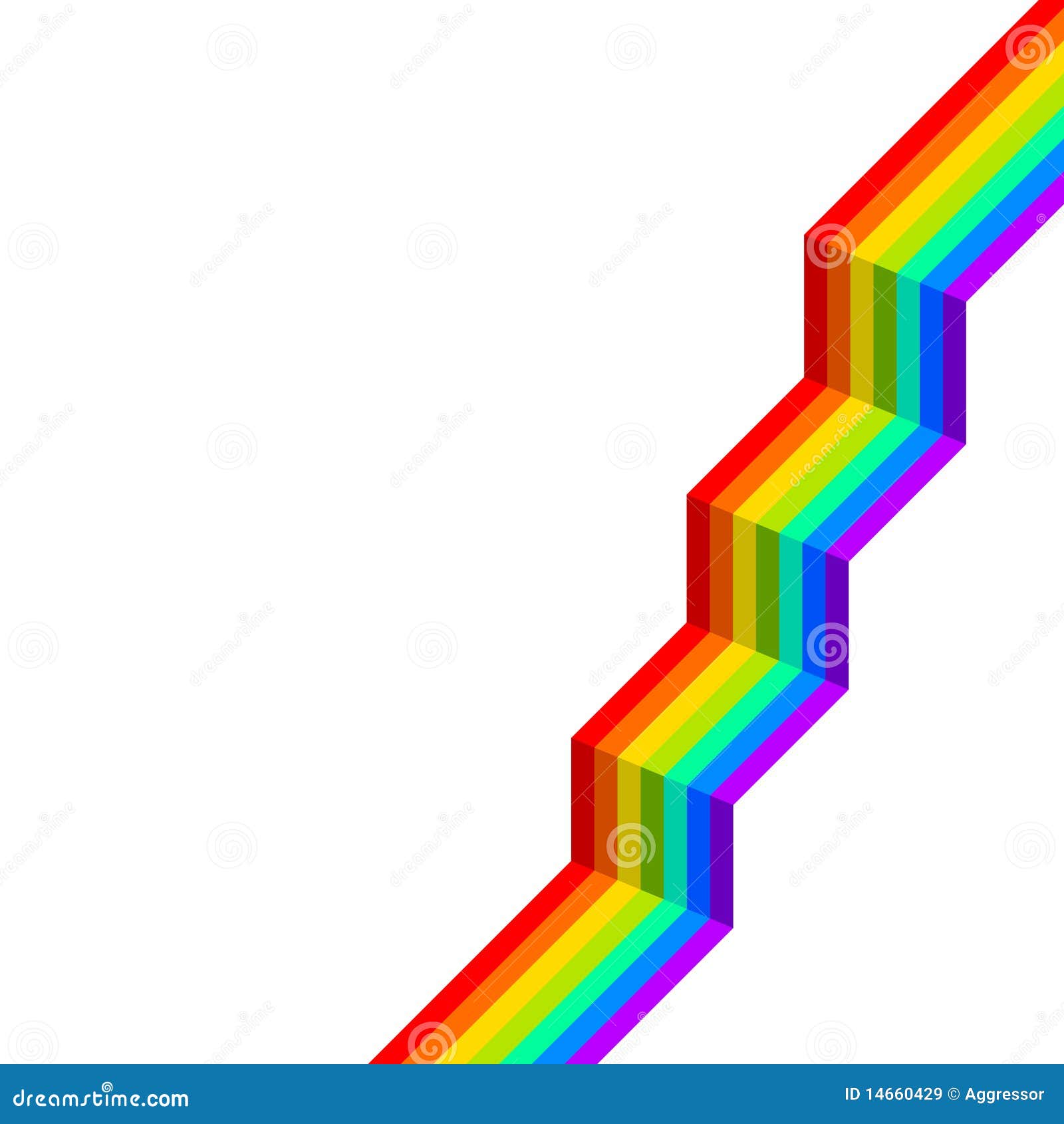 Rainbow color blocks stair decal