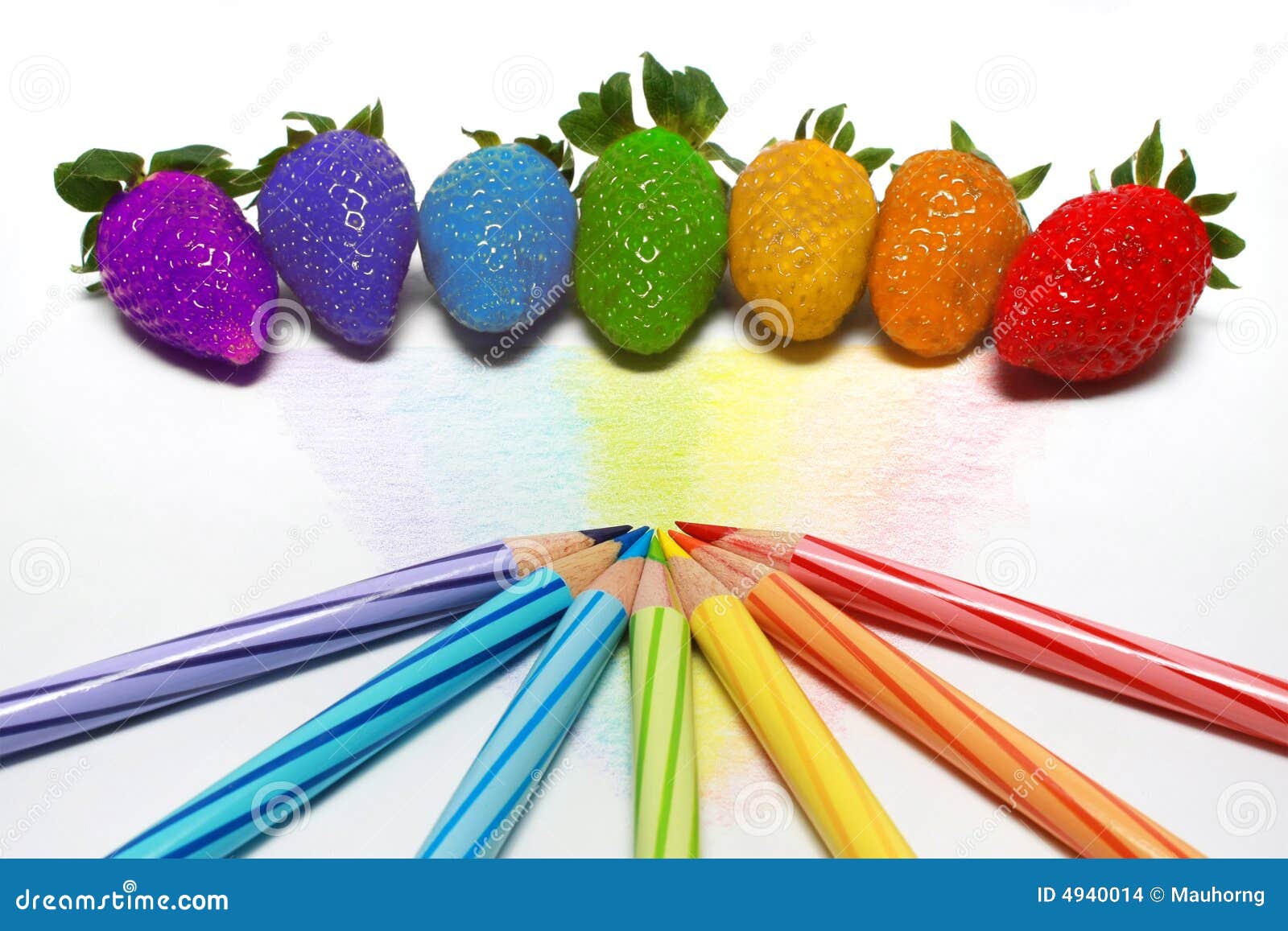 Rainbow Strawberry Stock Images Image 4940014