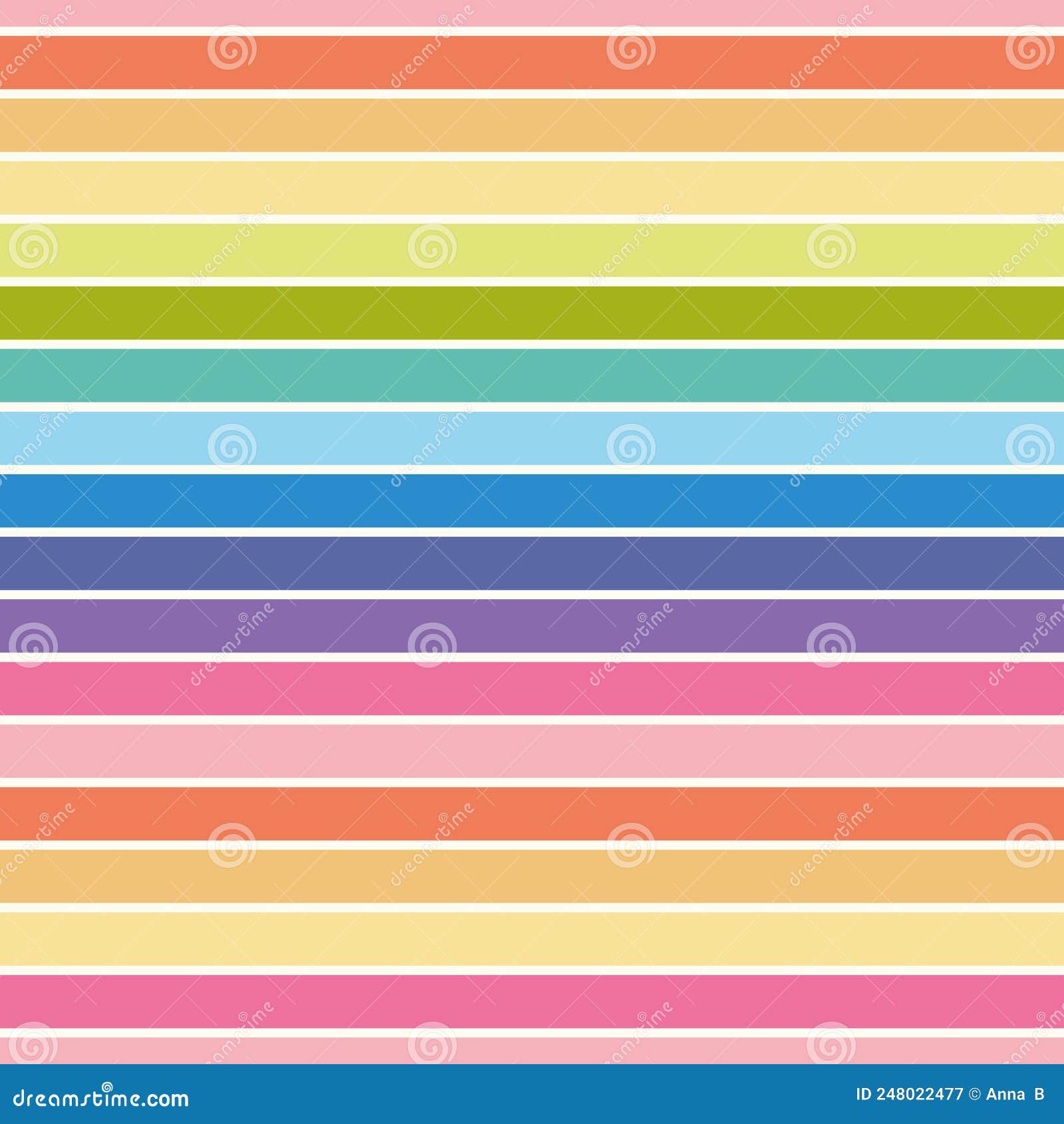 rainbow stripes background . fun colourful horizontal striped seamless pattern .