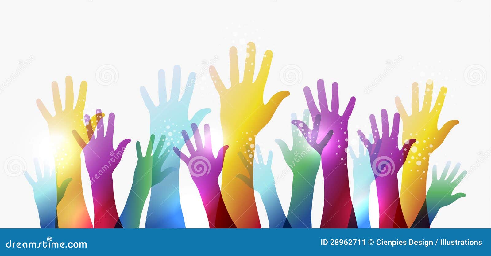 Rainbow Transparency Hands EPS10 Stock Image - Image: 28962711