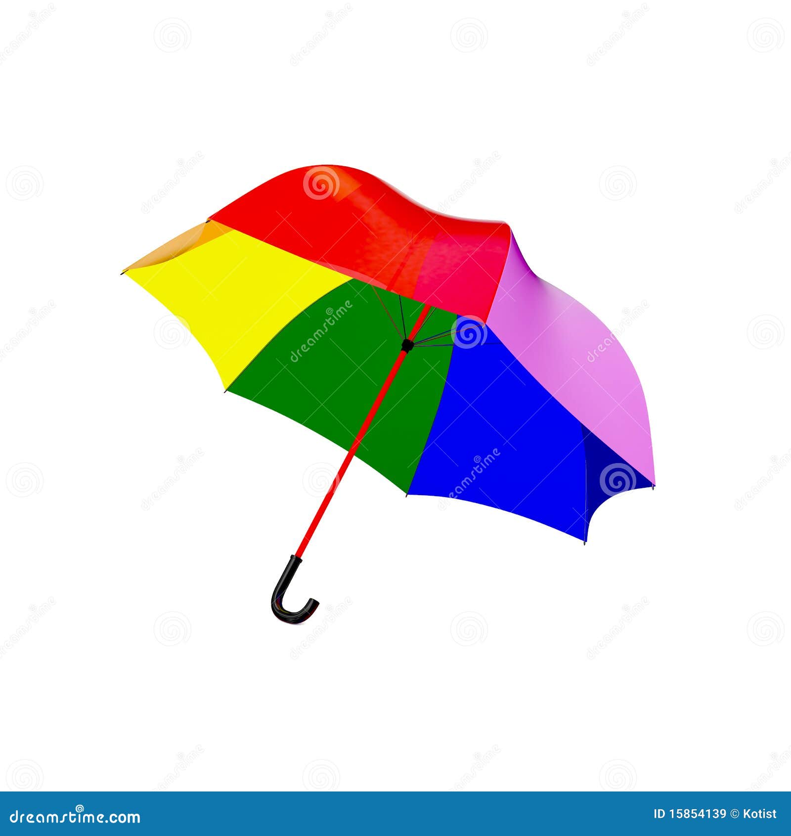 Rainbow umbrella stock illustration. Illustration of rain 15854139