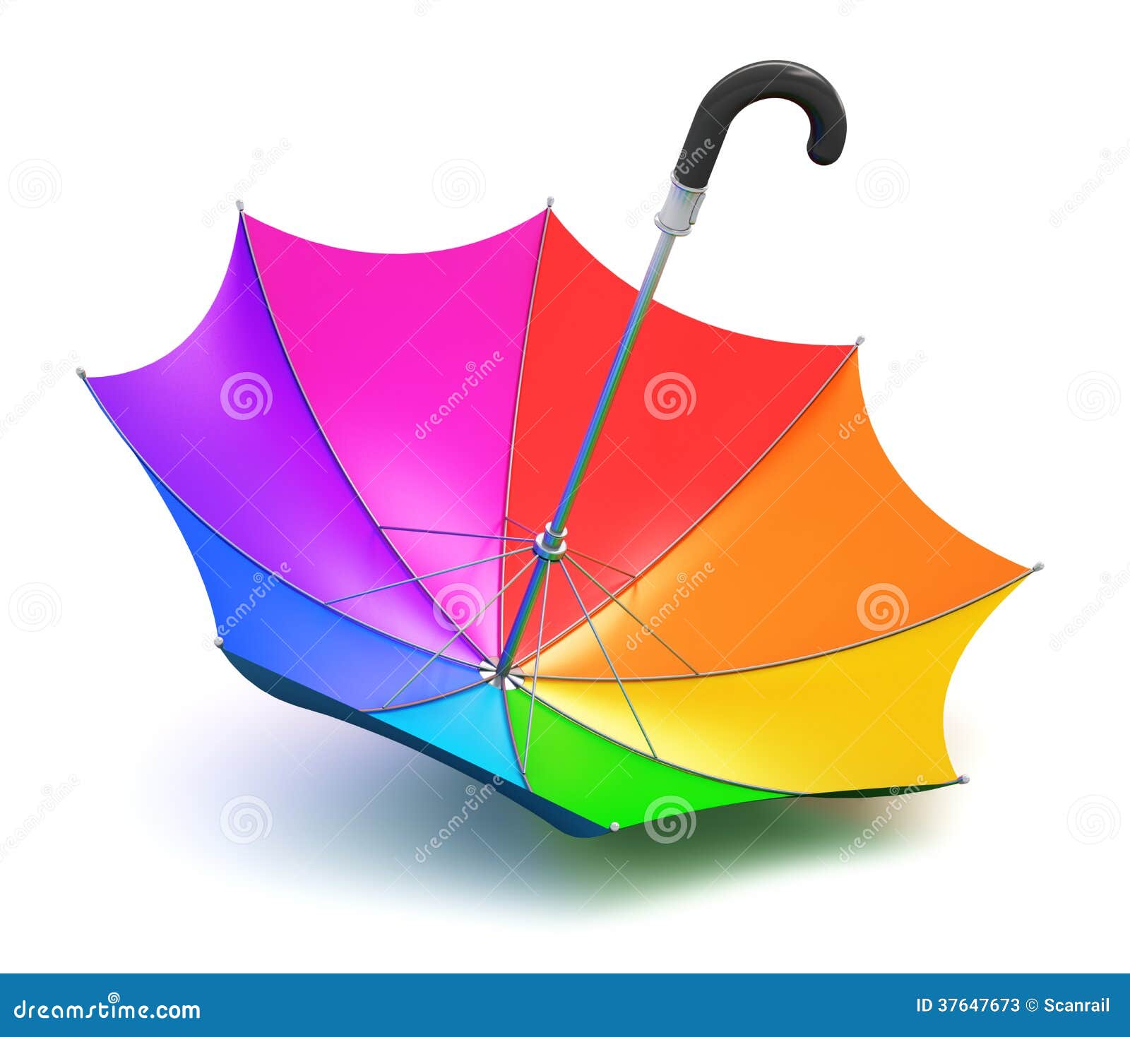 Rainbow umbrella stock illustration. Illustration of climate 37647673