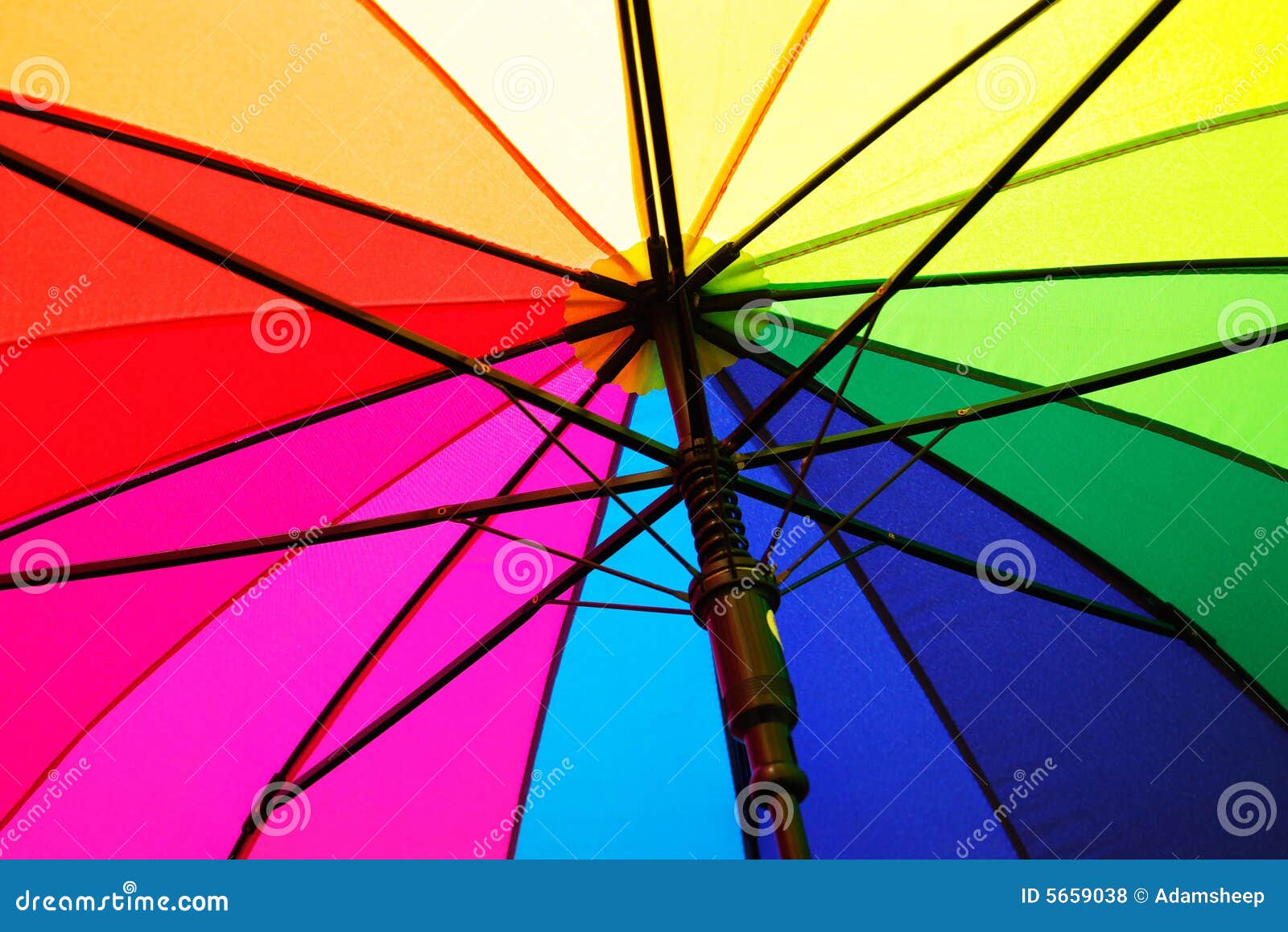 Rainbow umbrella stock photo. Image of multicolored, colorful 5659038