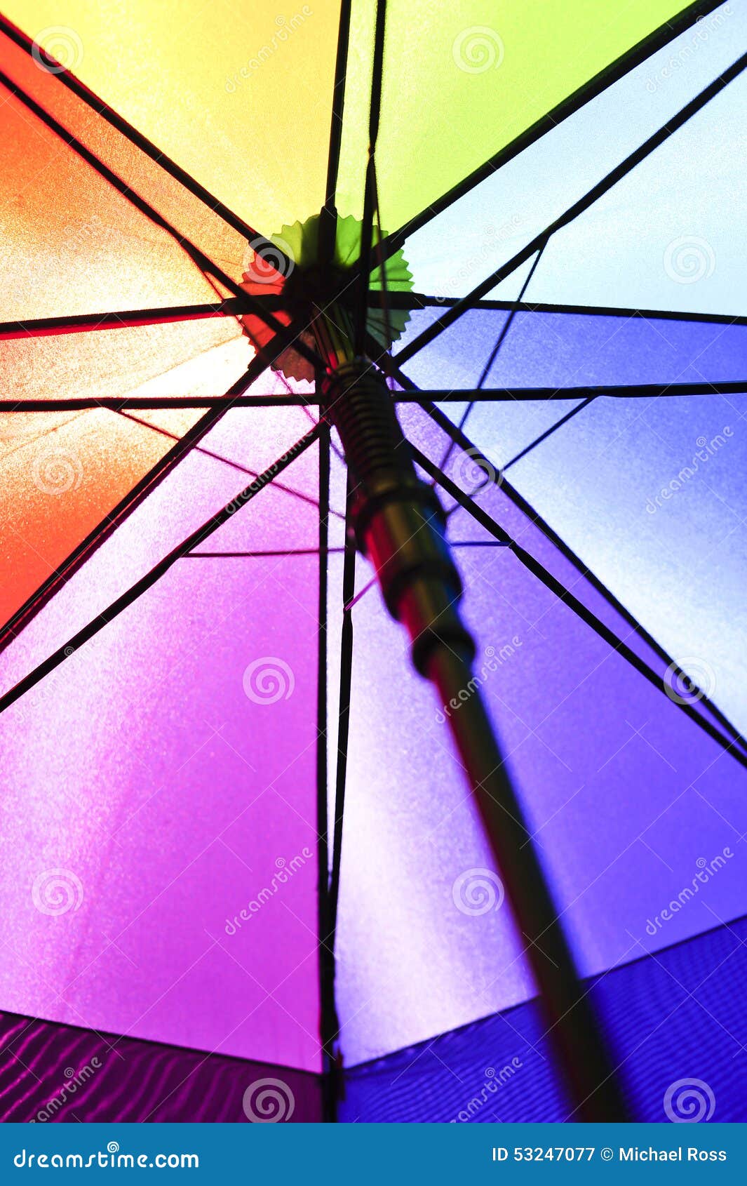Rainbow Umbrella stock image. Image of rain, multicolored 53247077