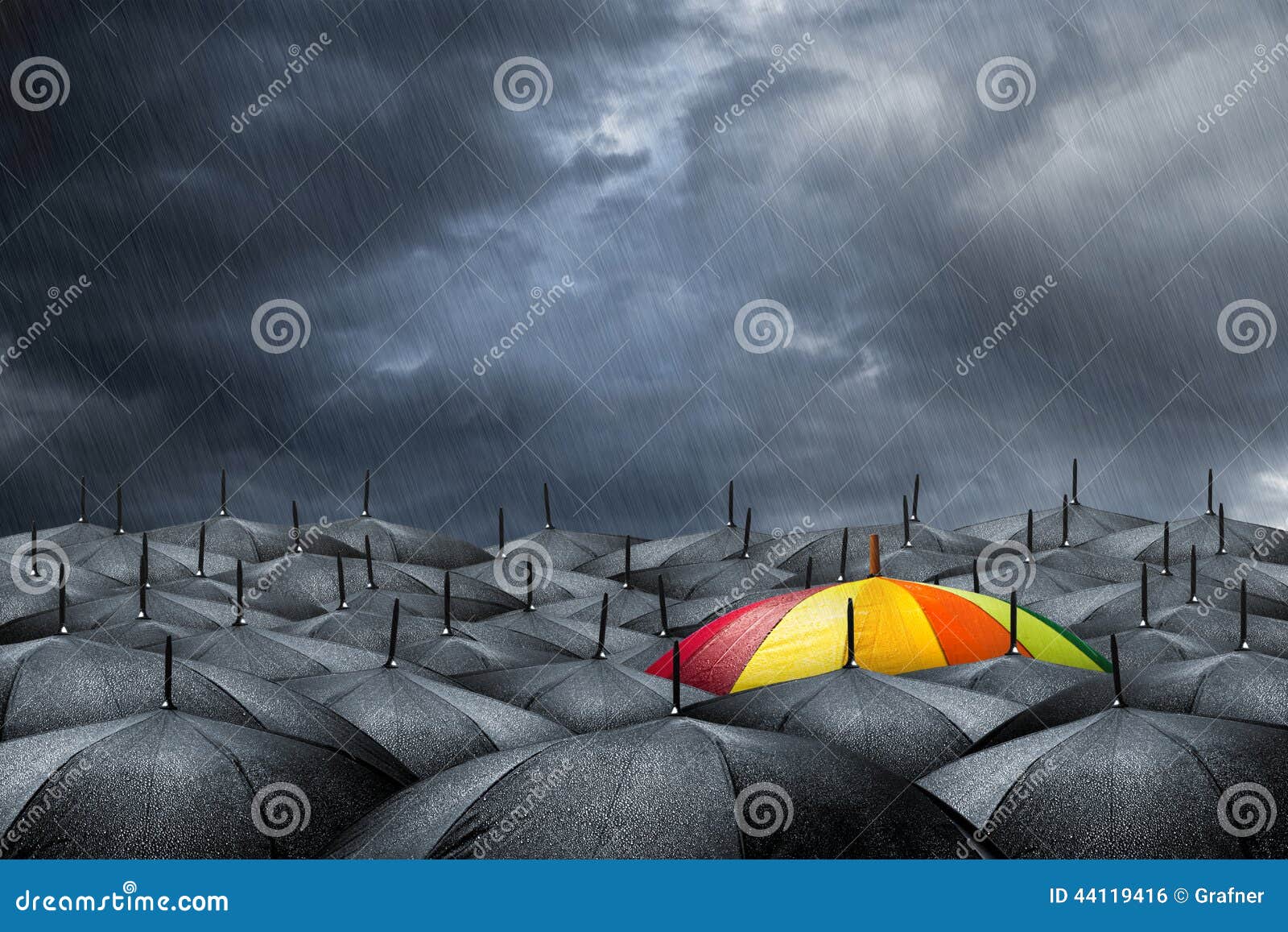 Rainbow umbrella concept stock photo. Image of black 44119416