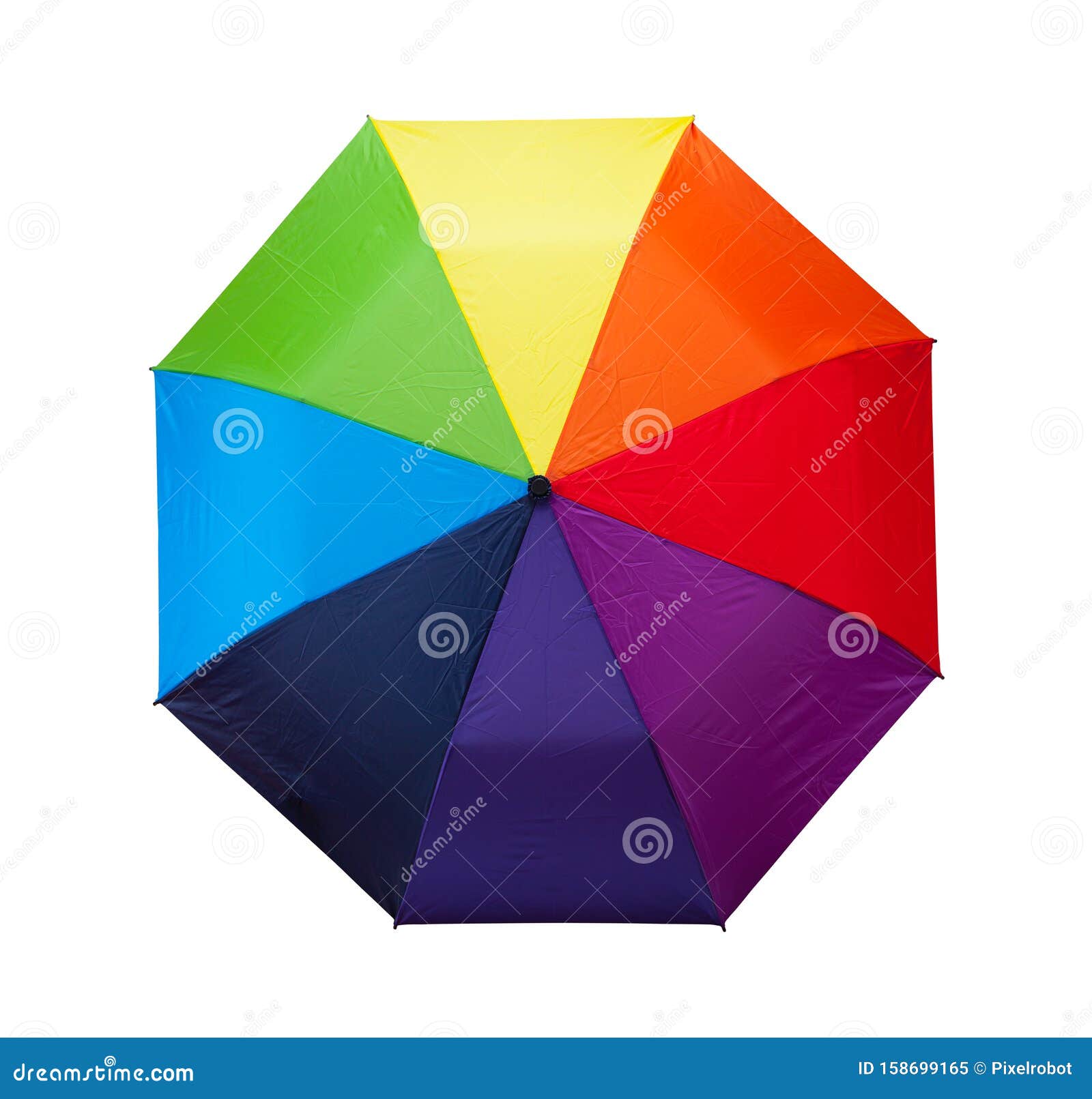 Rainbow Umbrella Top stock image. Image of parasol, white 158699165