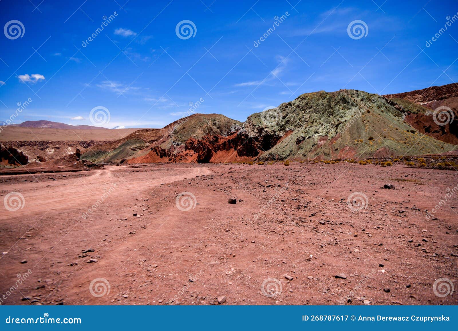 Rainbow Valley in Chile stock image. Image of valley 268787617