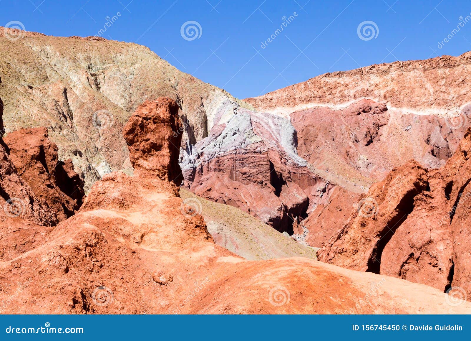 Rainbow Valley, Chile stock photo. Image of panorama - 156745450