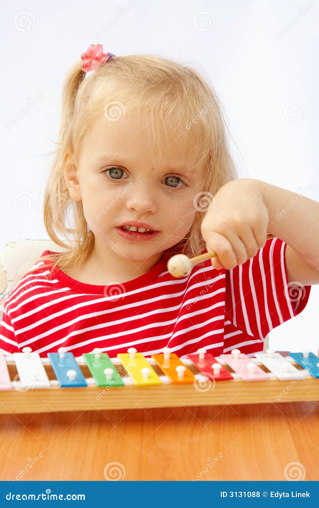 Rainbow xylophone stock photo. Image of girl, children 3131088