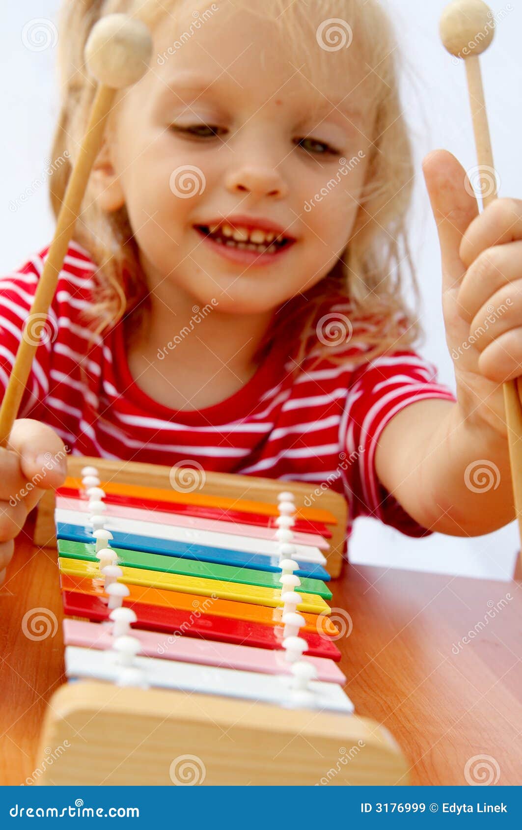 Rainbow xylophone stock image. Image of bell, music, drumsticks 3176999