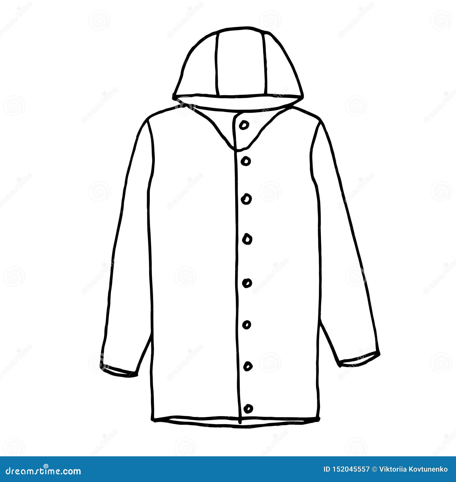 raincoat clipart black and white