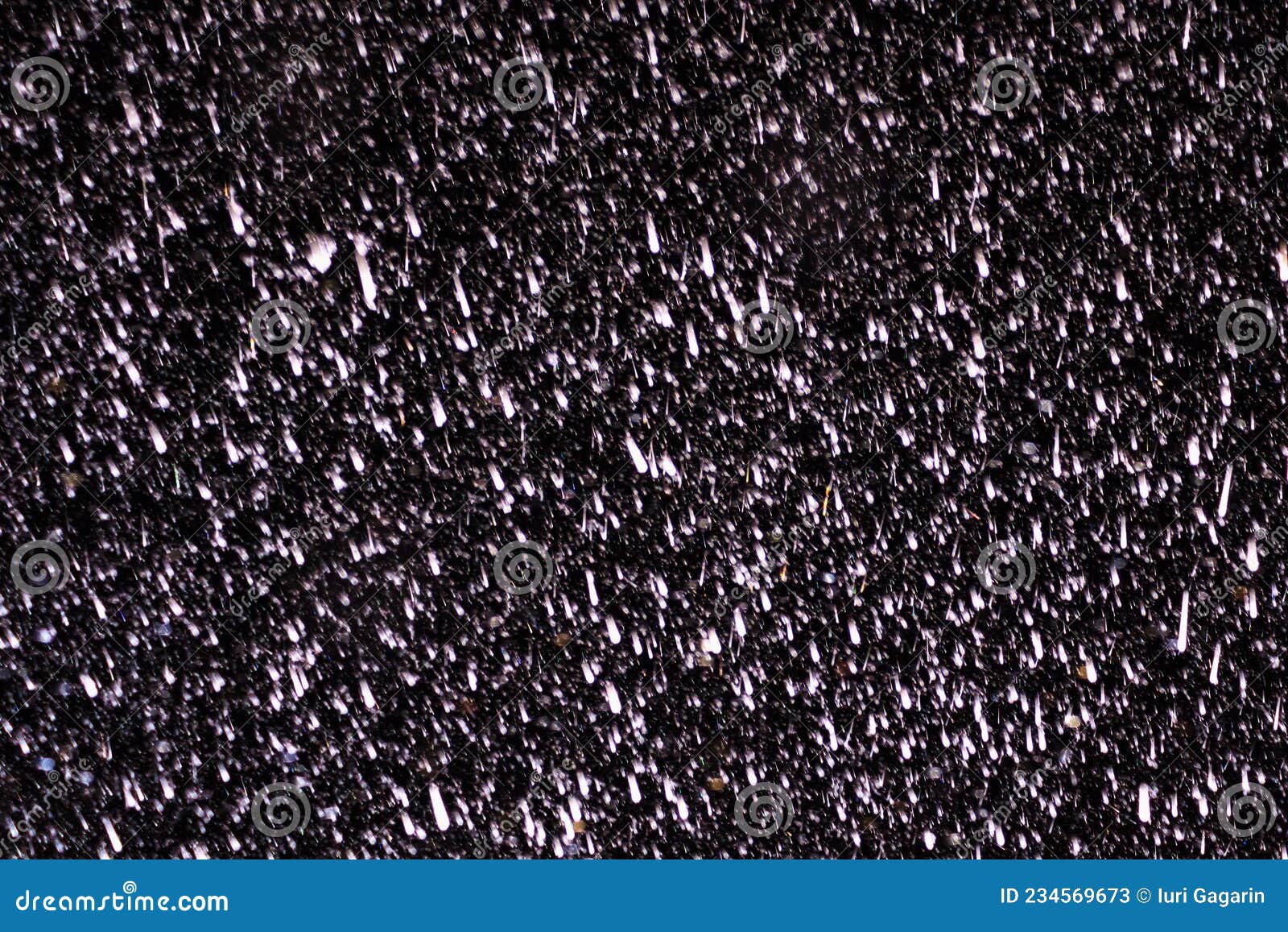 Raindrops on a Black Background. Rain in the Dark Stock Image - Image of  editing, gray: 234569673