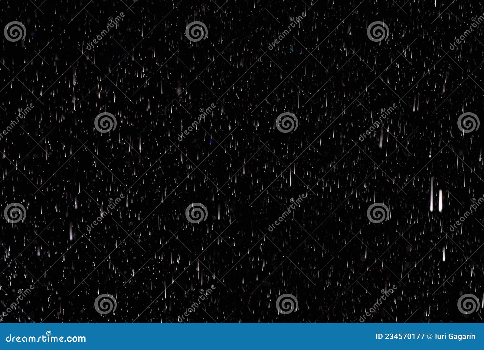 Raindrops on a Black Background. Rain in the Dark Stock Image - Image of  graphic, pouring: 234570177