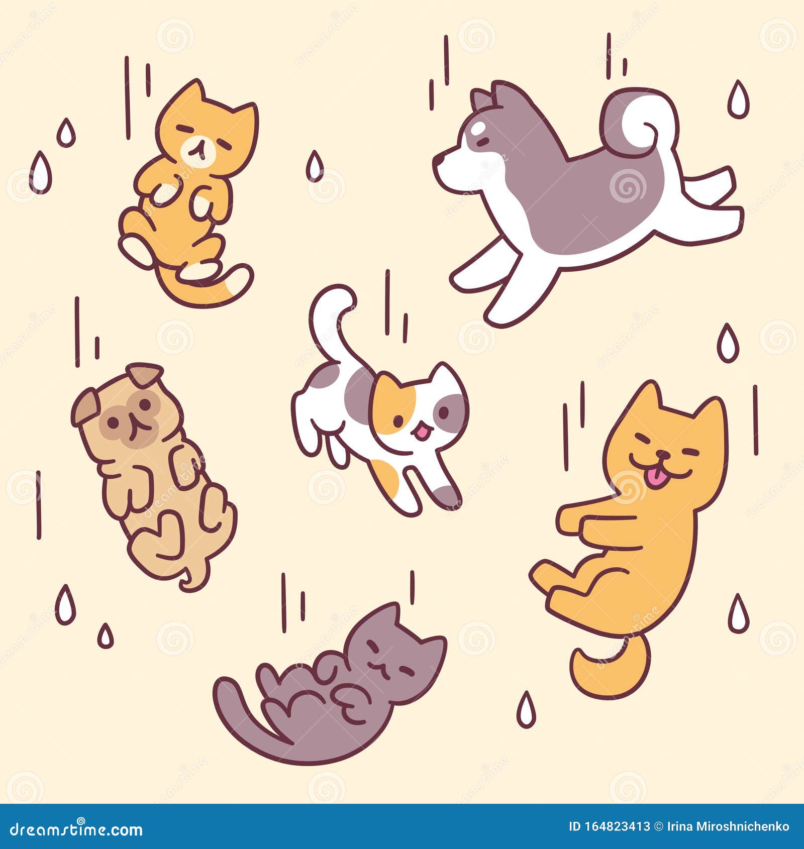 Raining Cats And Dogs Royalty-Free Stock Photo | CartoonDealer.com #8444787
