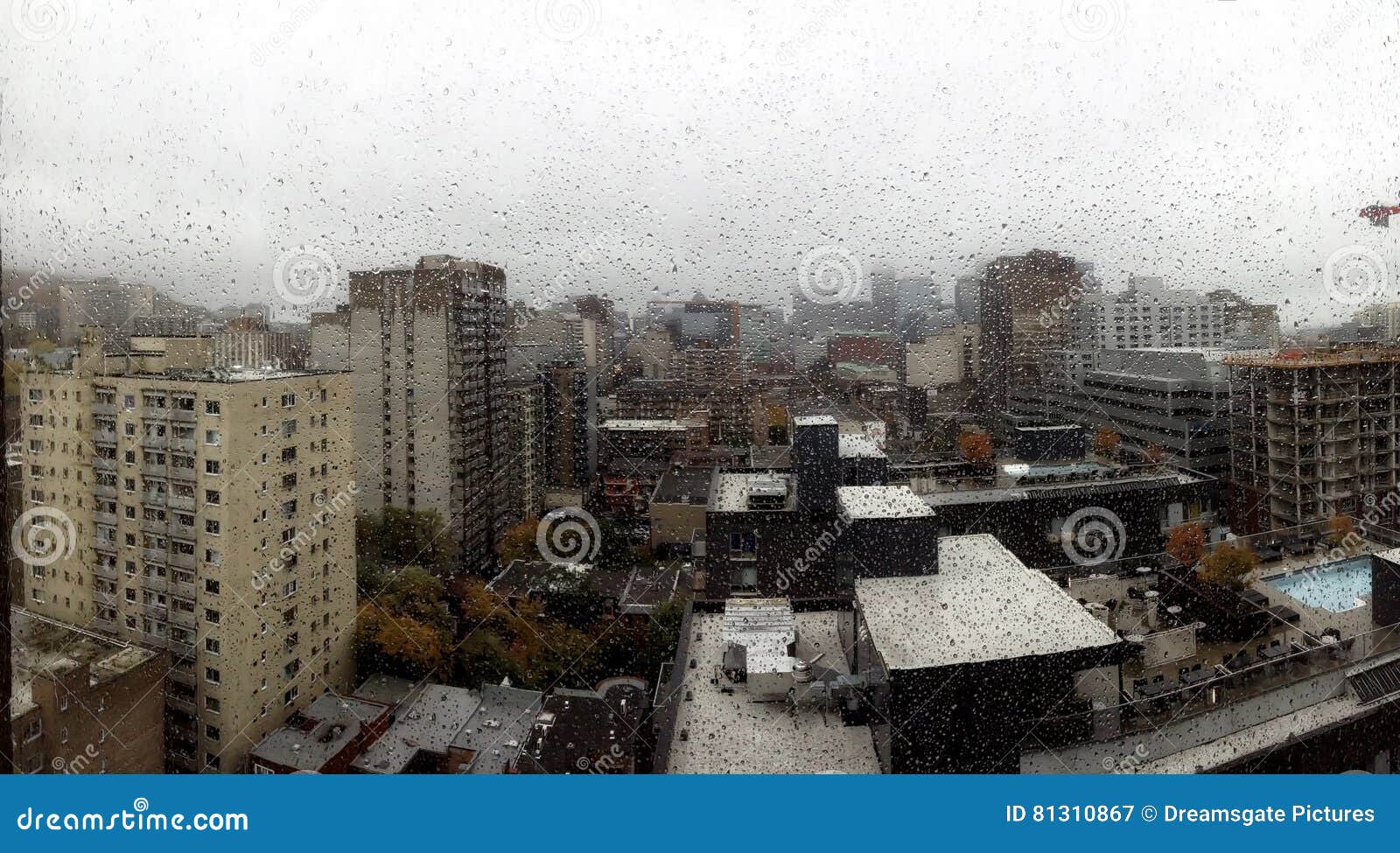 Rainy day stock image. Image of background, urban, montreal 81310867