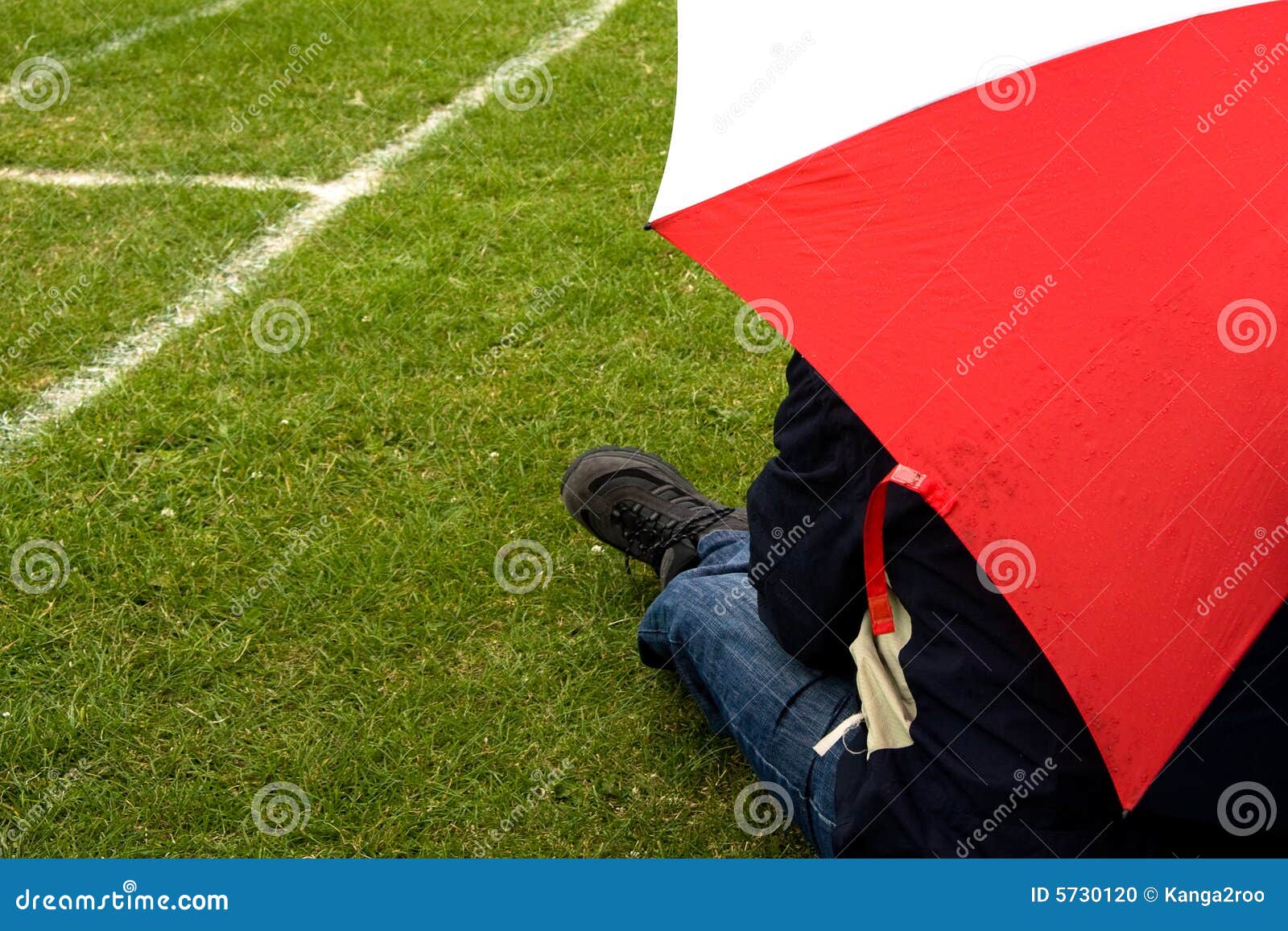 Rainy Day at the Sport Ground Stock Photo Image of ground, legs 5730120