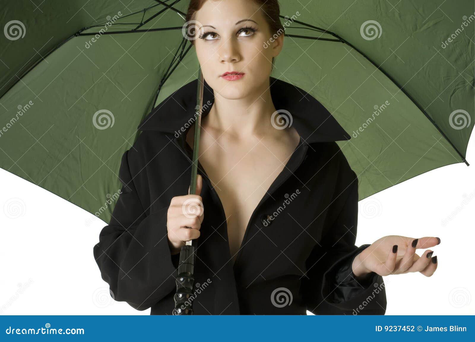 Rainy Day Woman stock photo. Image of beautiful, raincoat - 9237452