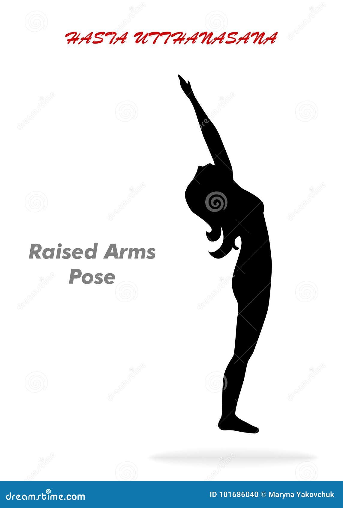 Woman Practicing Hasta Uttanasana, Raised Arms Yoga Pose, Surva Namaskara.  Front View And Side View. Stock Photo, Picture and Royalty Free Image.  Image 59969071.