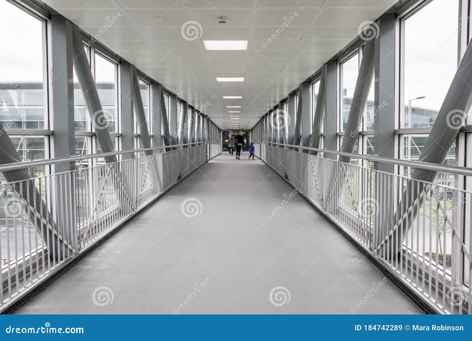 Interior of Raised Walkway Bridge for Pedestrians Editorial Stock Image ...