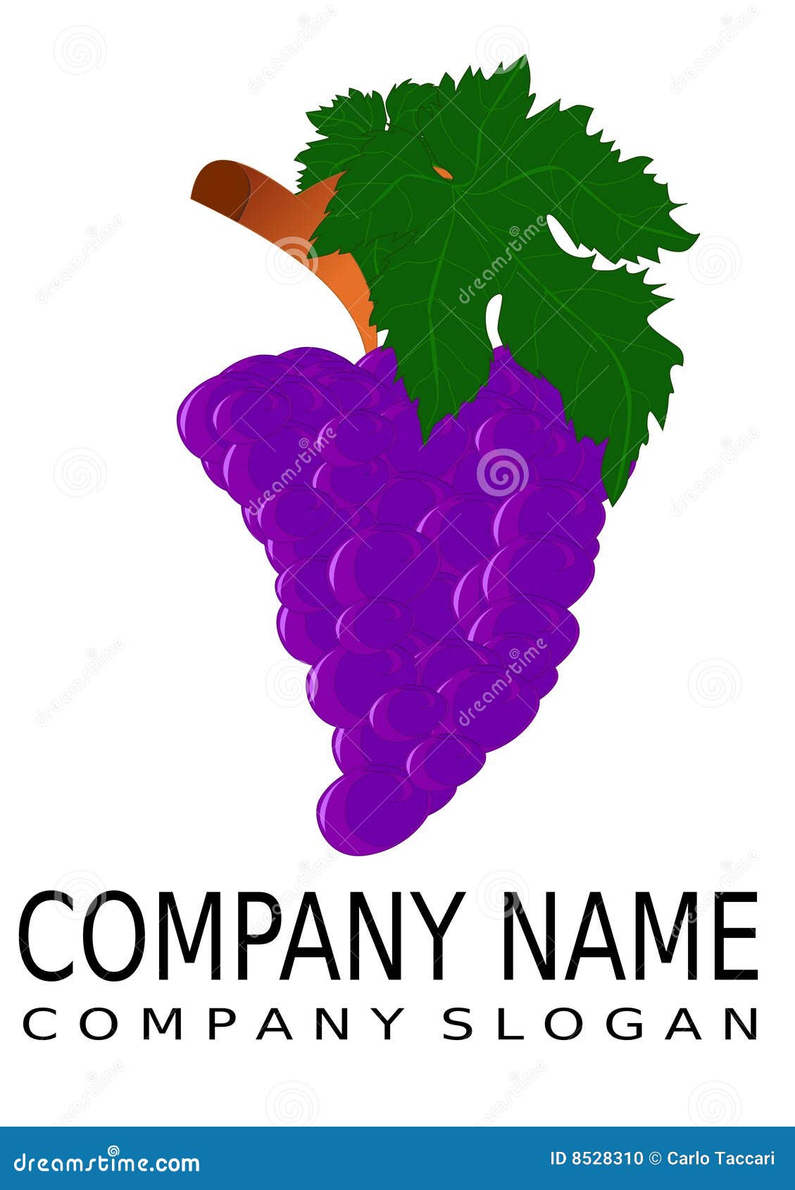 Raisins logo illustration stock. Illustration du mûr 8528310