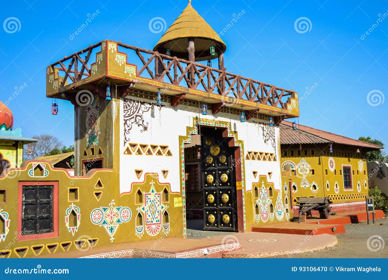 Rajasthani Gate stock photo. Image of traditional, asia 93106470