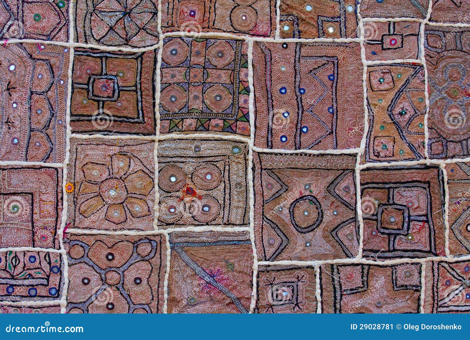 Rajasthani Indian Patchwork Wall Cloth Stock Image Image of color