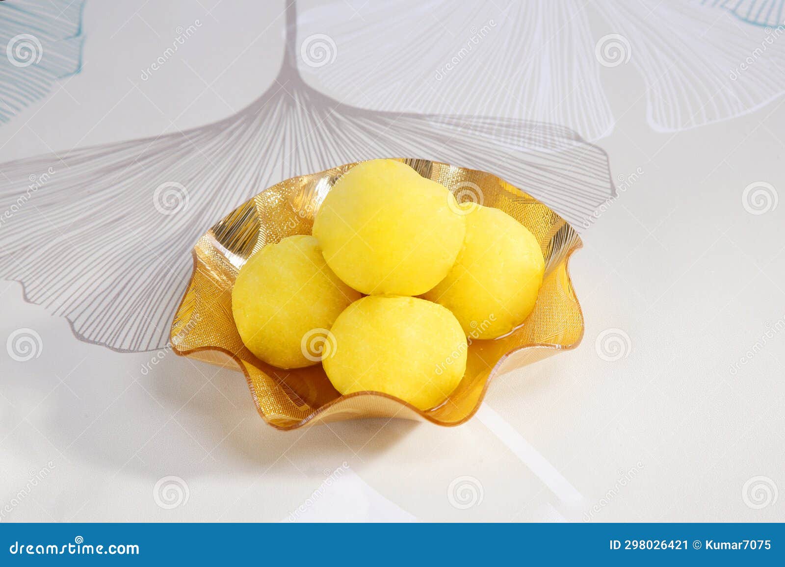 Rajbhog or Yellow Bengali Rasgulla or Cham Cham Stock Image Image of