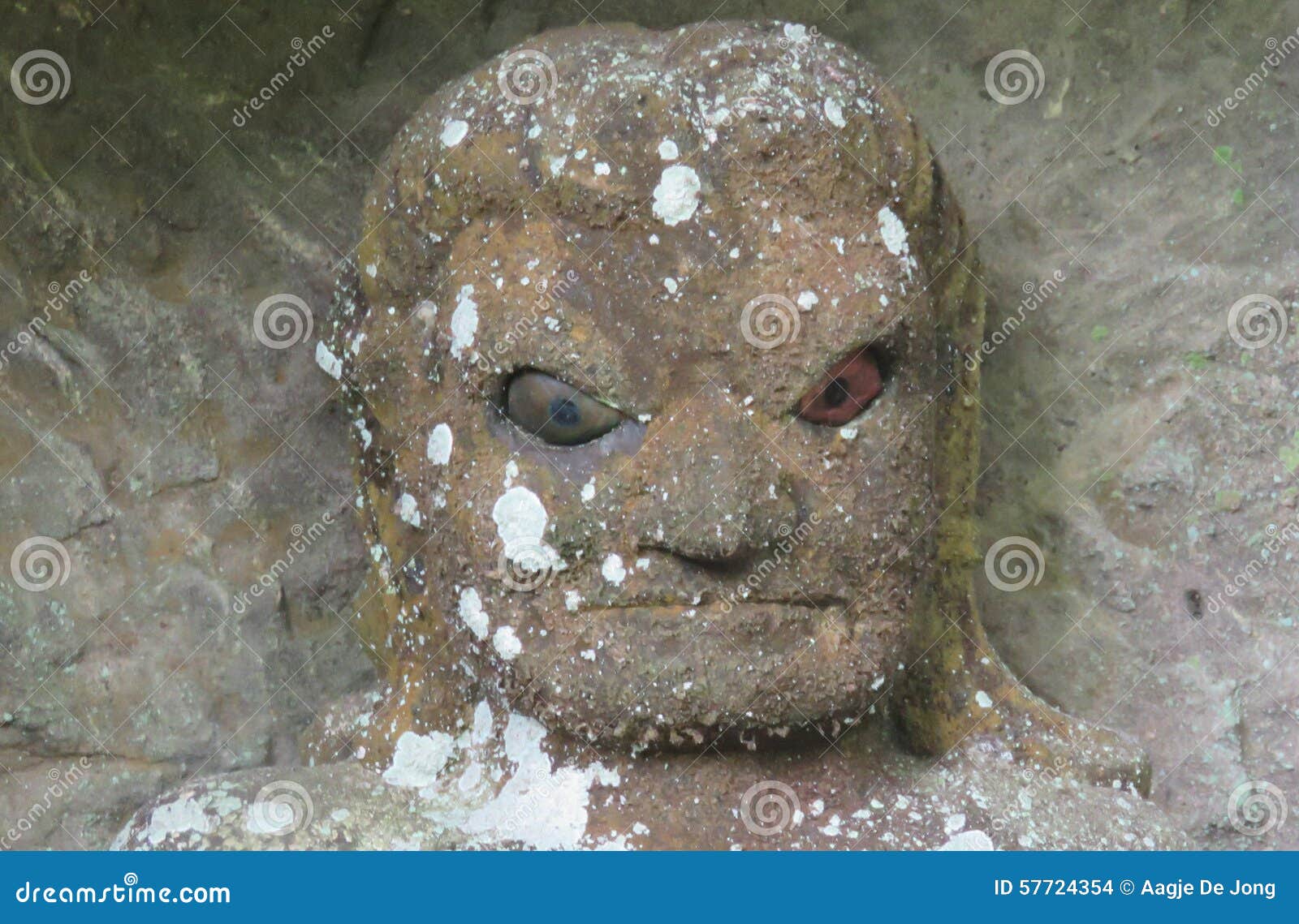 rakan head statue at nihon ji temple in japan