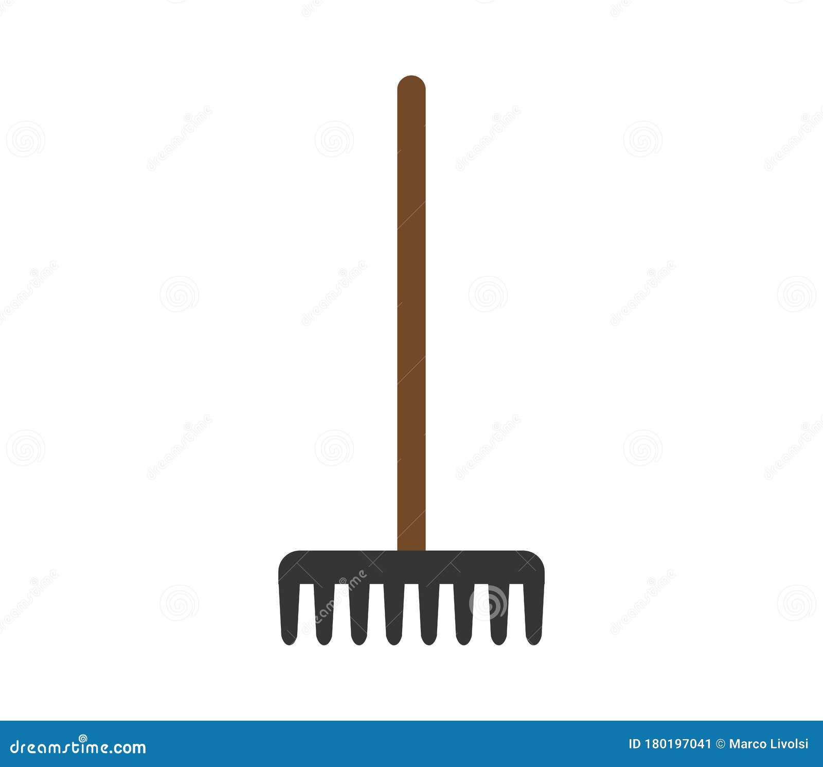 Rake Icon Illustrated in Vector on White Background Stock Illustration ...