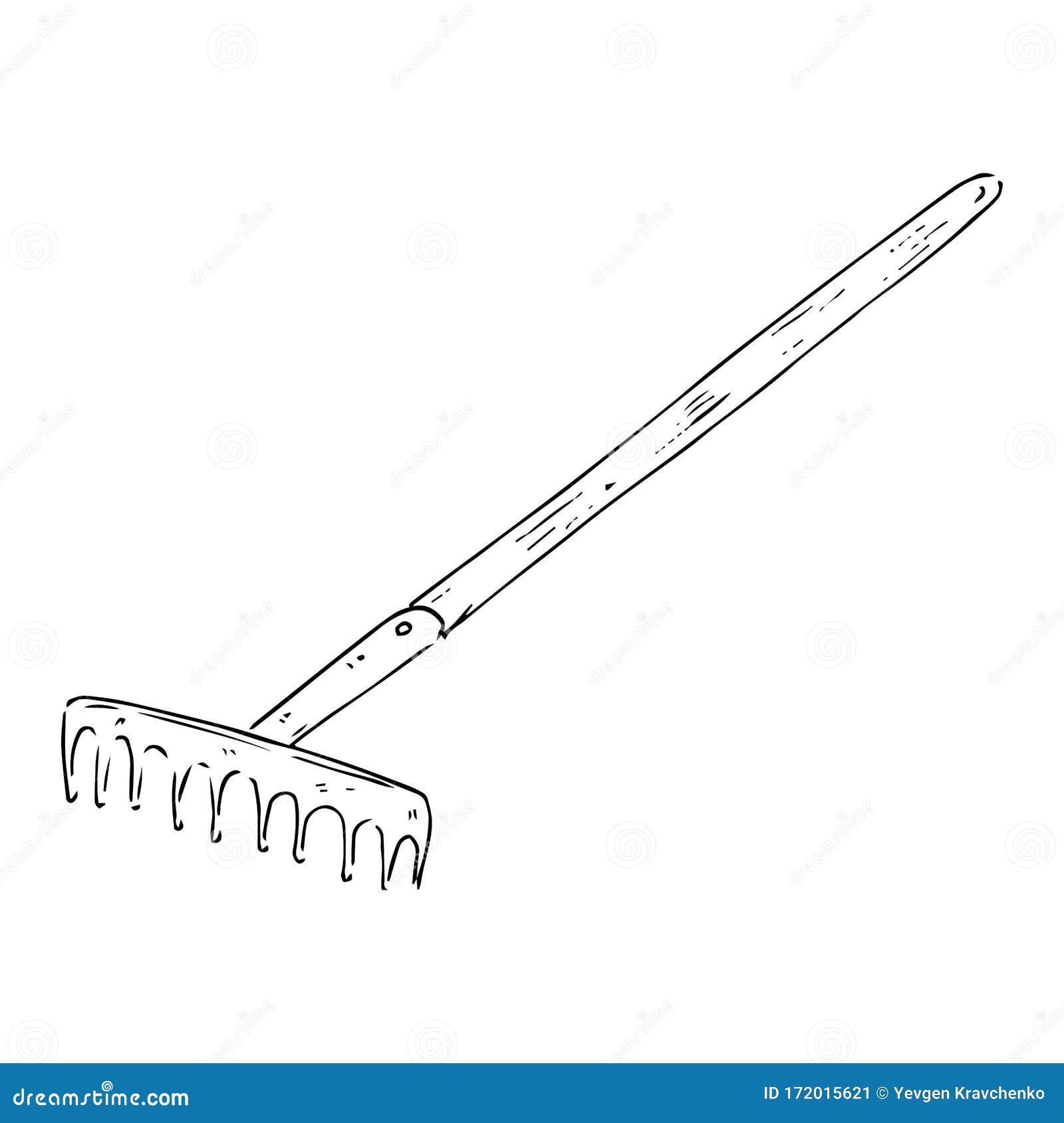 Rake Icon. Vector Illustration of a Garden Rake Stock Vector ...