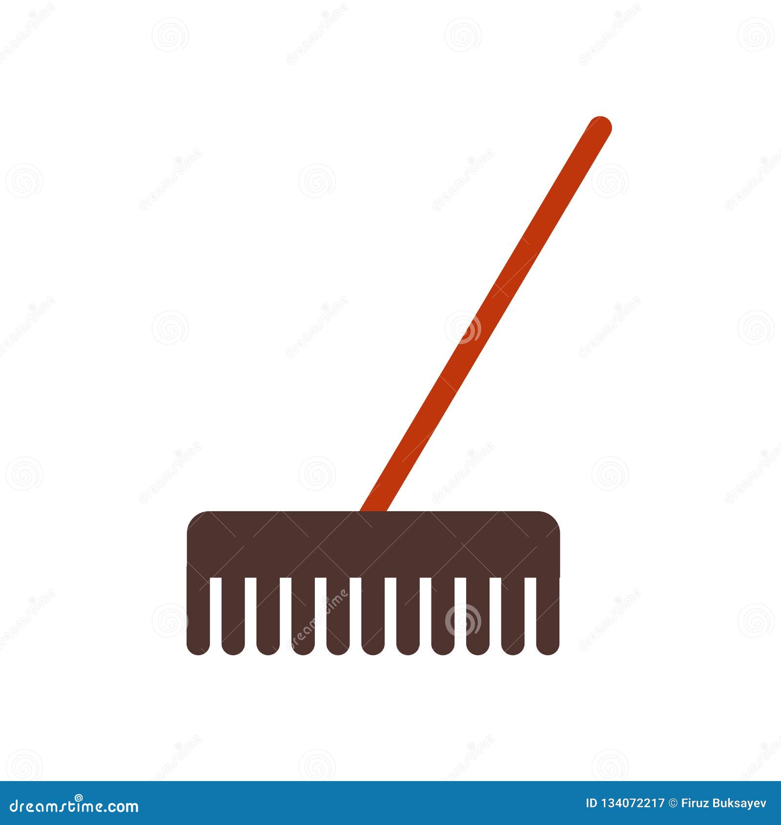 Rake Icon Vector Sign And Symbol Isolated On White Background, Rake ...