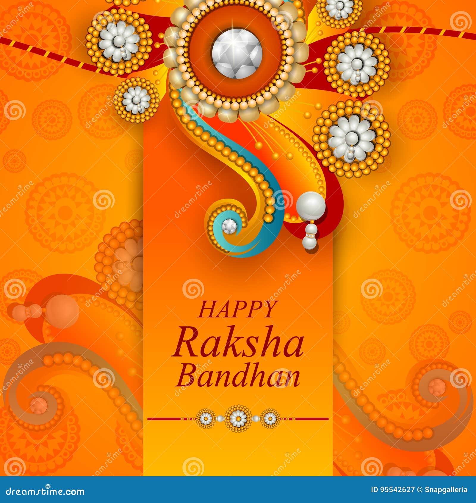 Rakhi Background for Indian Festival Raksha Bandhan Celebration Stock  Vector - Illustration of design, greeting: 95542627