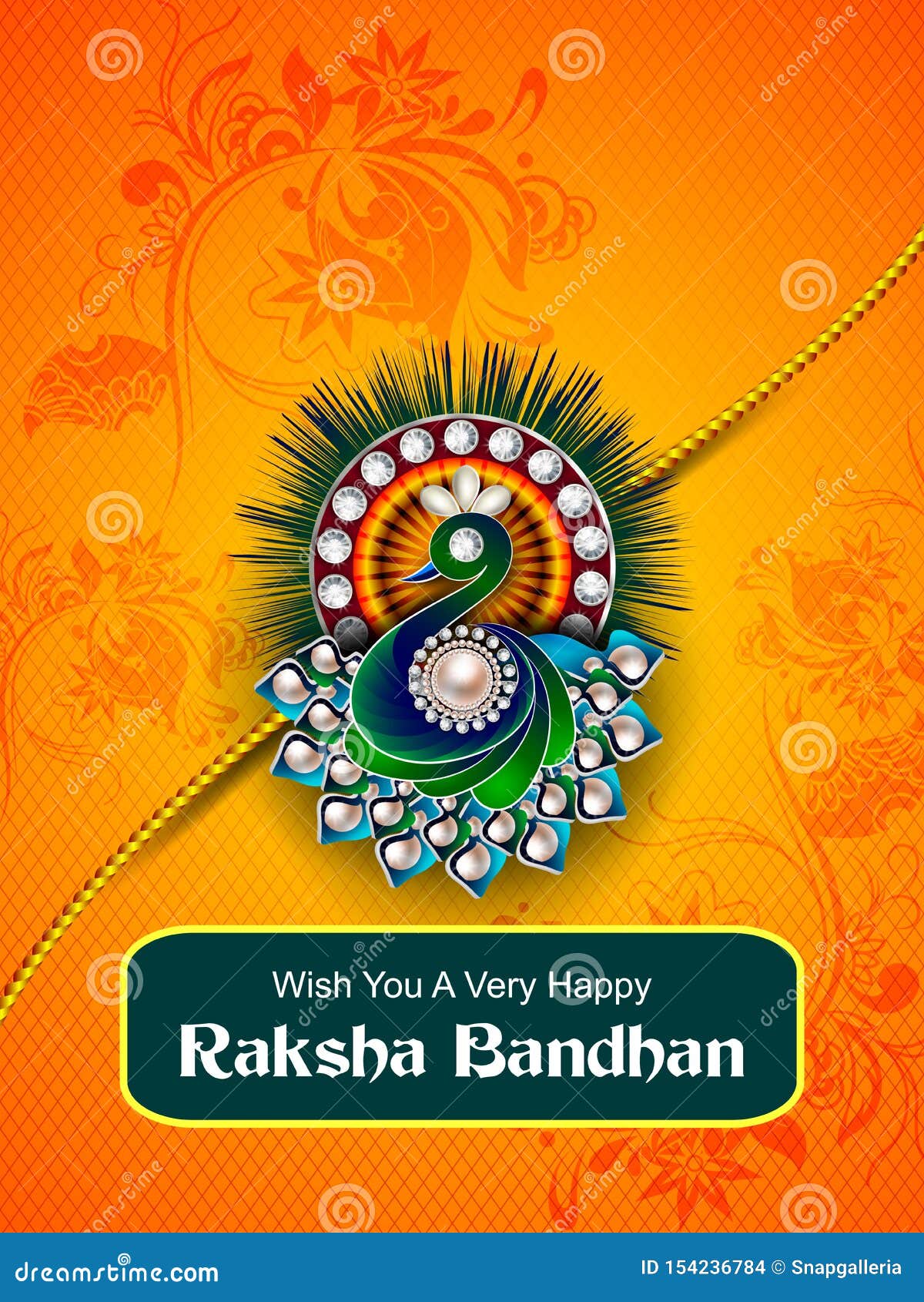 Rakhi Background for Indian Festival Raksha Bandhan Celebration Stock  Vector - Illustration of hinduism, decoration: 154236784