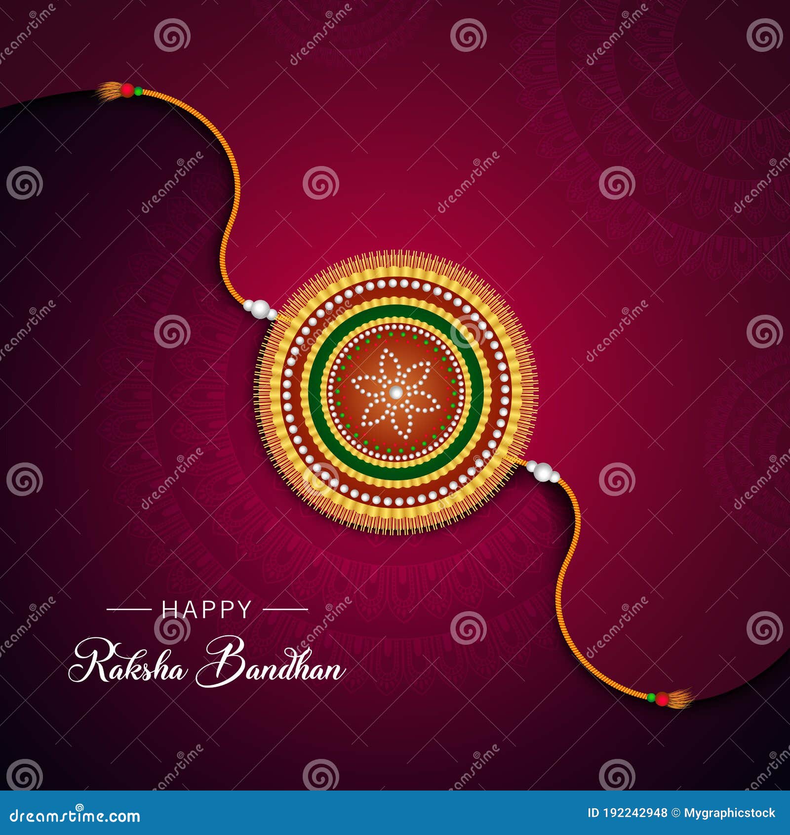 Raksha Bandhan Festival Background with Decorated Indian Rakhi Stock Vector  - Illustration of india, happy: 192242948