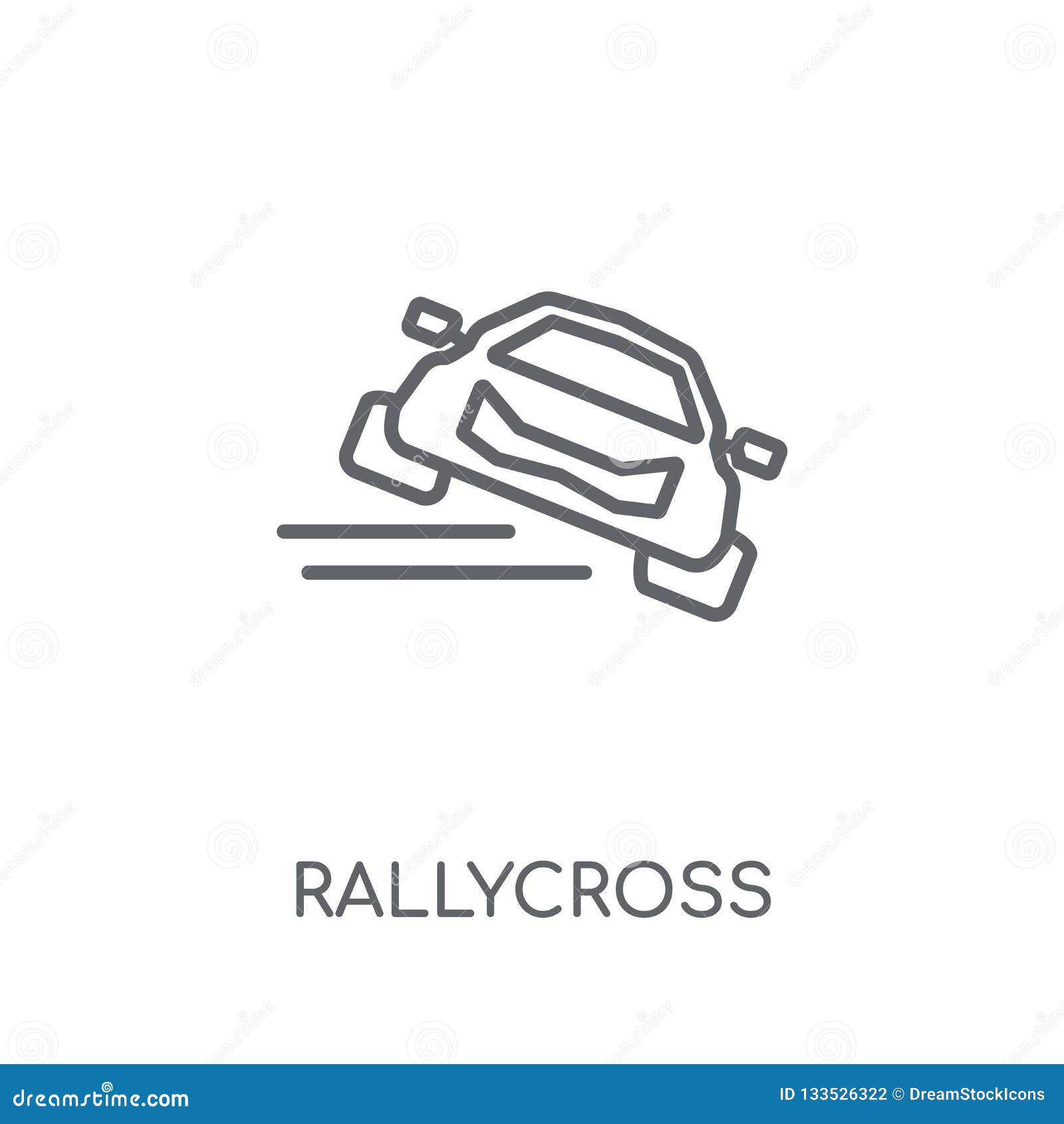 rallycross linear icon. modern outline rallycross logo concept o