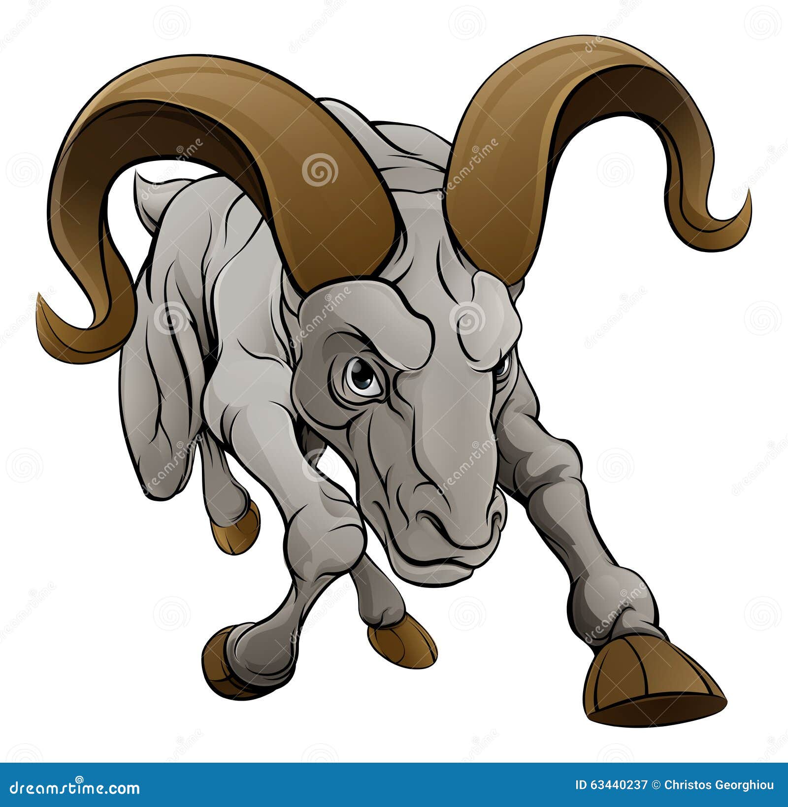 ram charging sports mascot