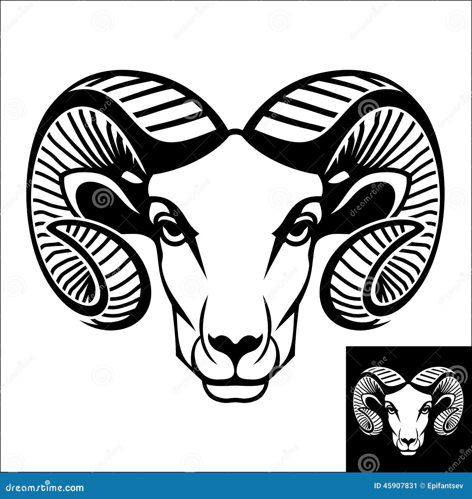 Ram Head Logo Or Icon Stock Vector - Image: 45907831
