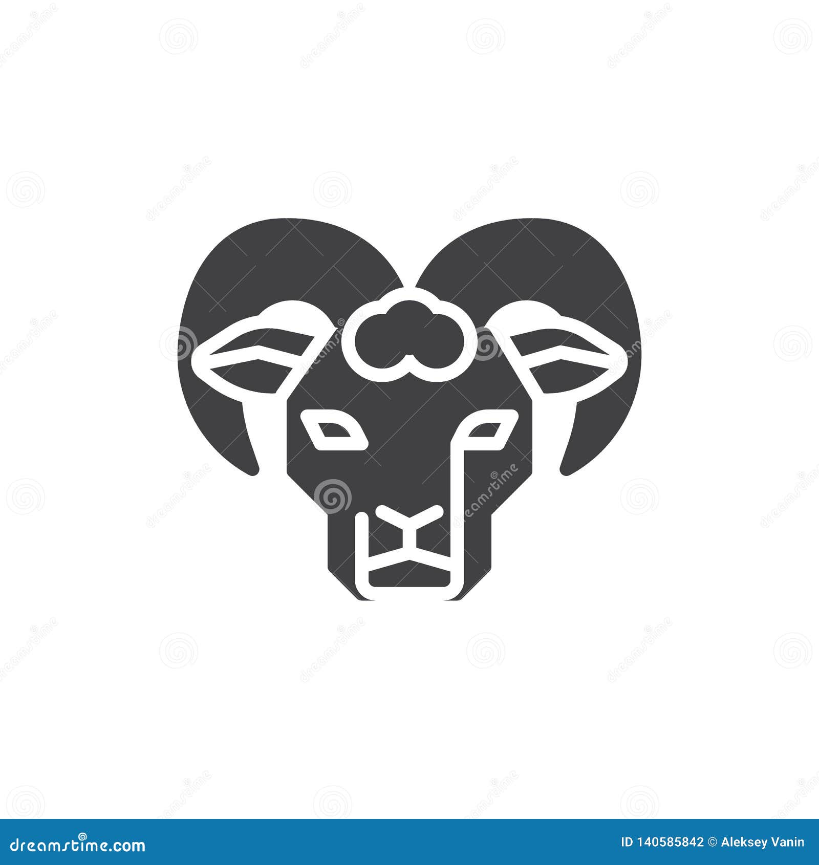 Download Ram head vector icon stock vector. Illustration of sheep ...