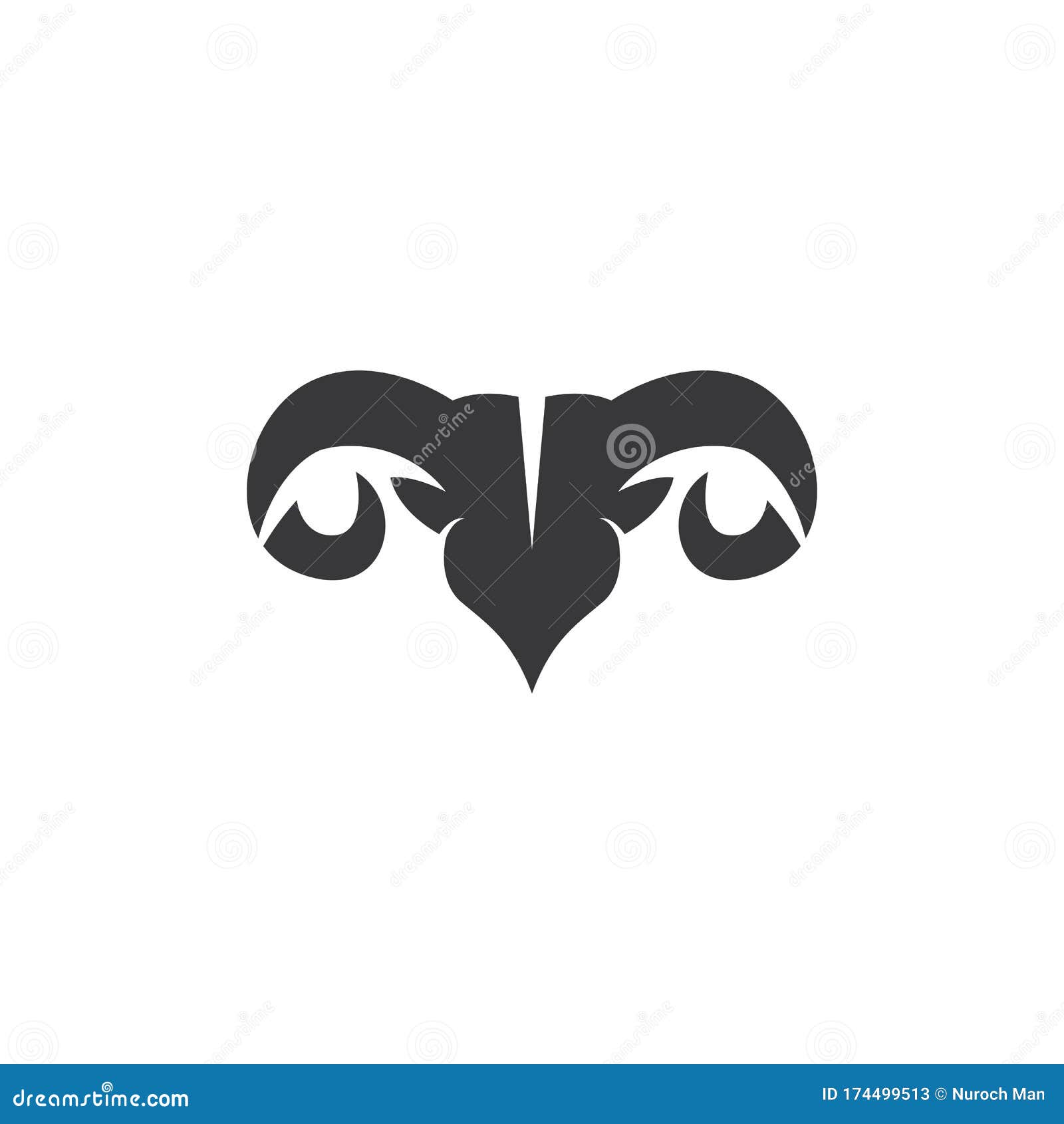 Ram Horns Vector Logo Icons Template. Stock Illustration - Illustration ...