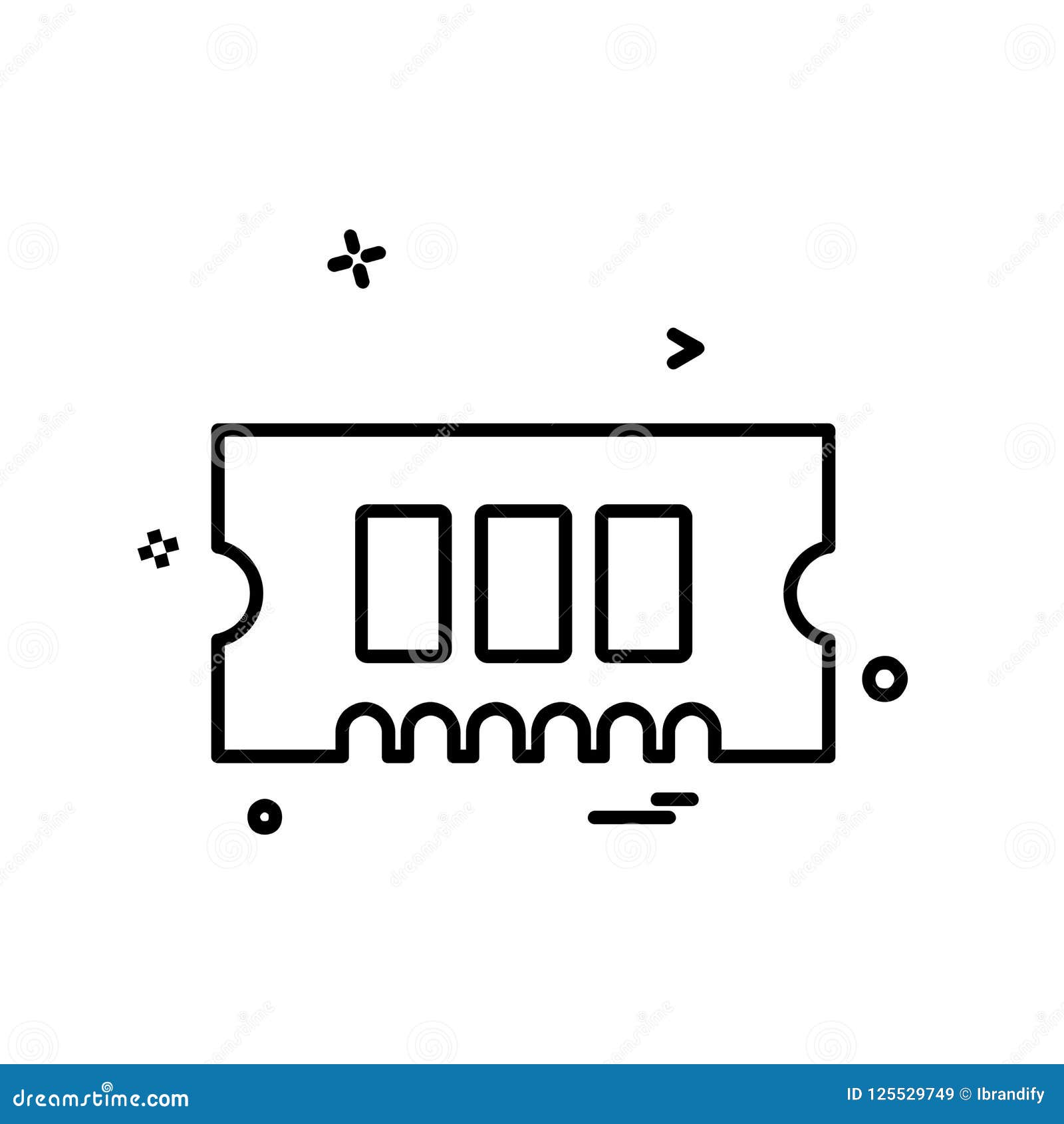 Download RAM icon design vector stock vector. Illustration of flat ...