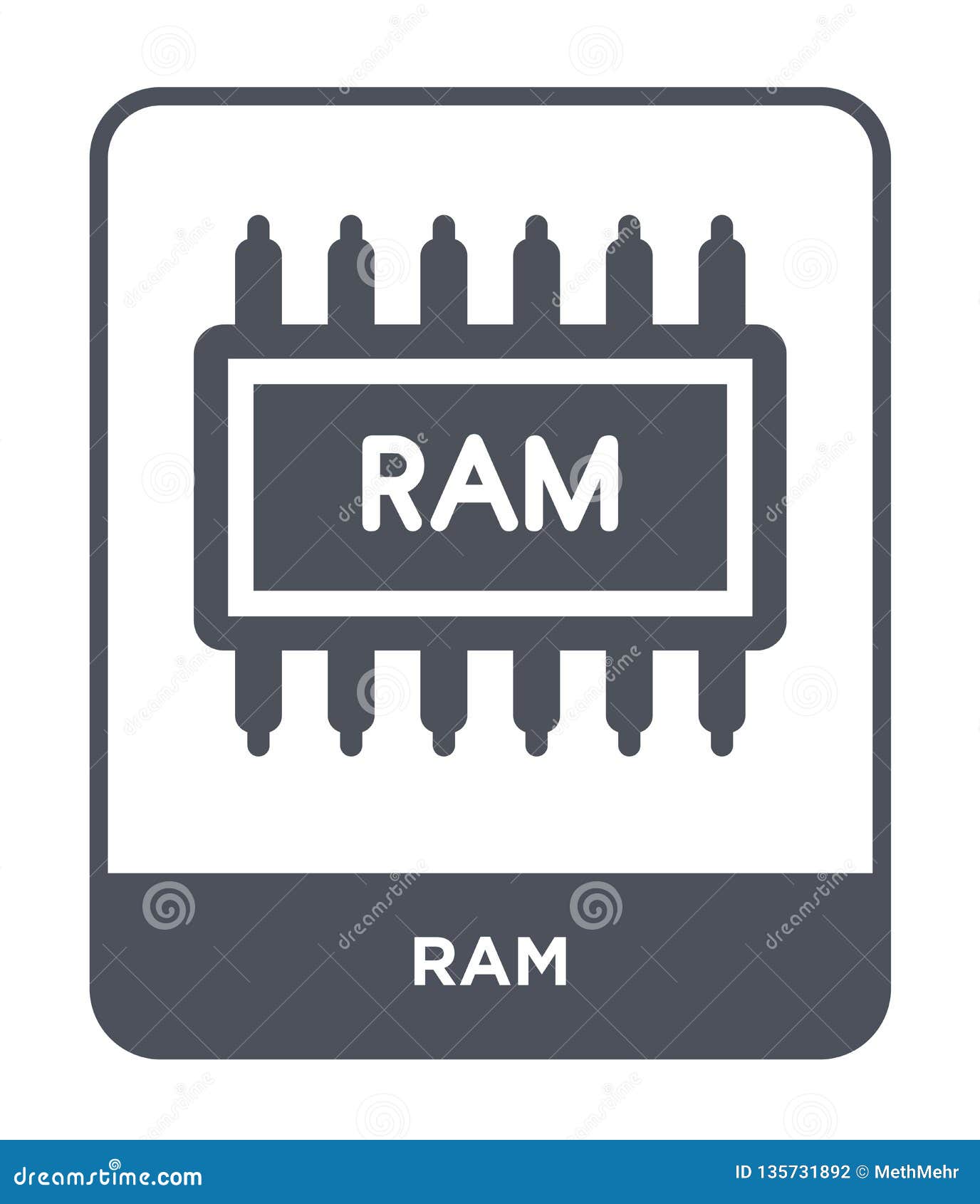 Download Ram Icon In Trendy Design Style. Ram Icon Isolated On ...