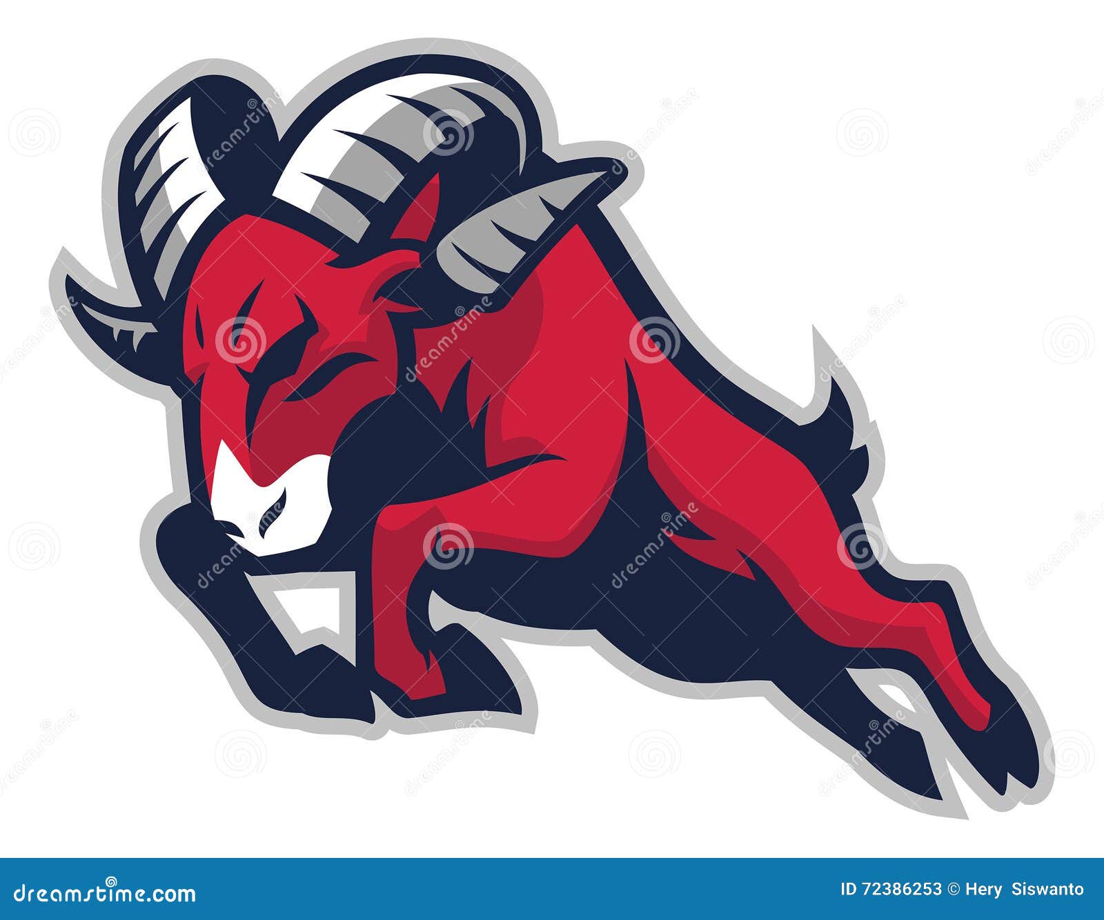 ram mascot charging