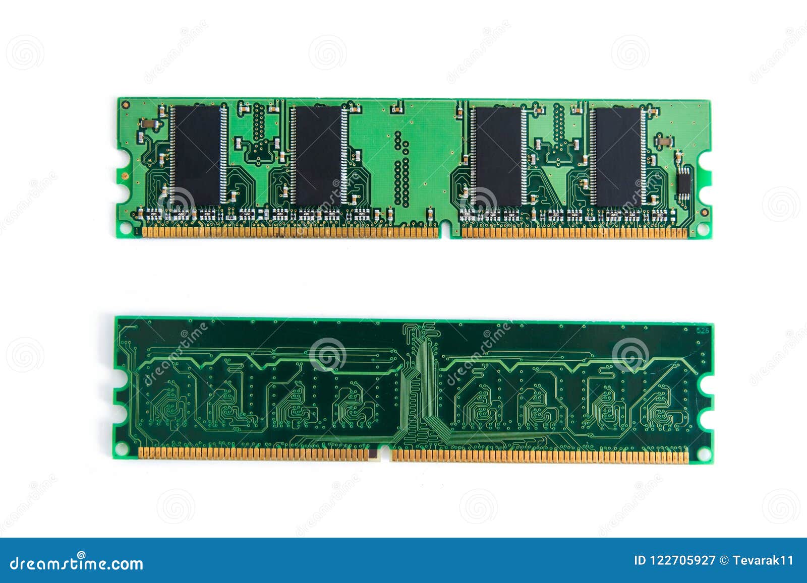 RAM Stick of Computer (random Access Memory) Isolated on White. Stock