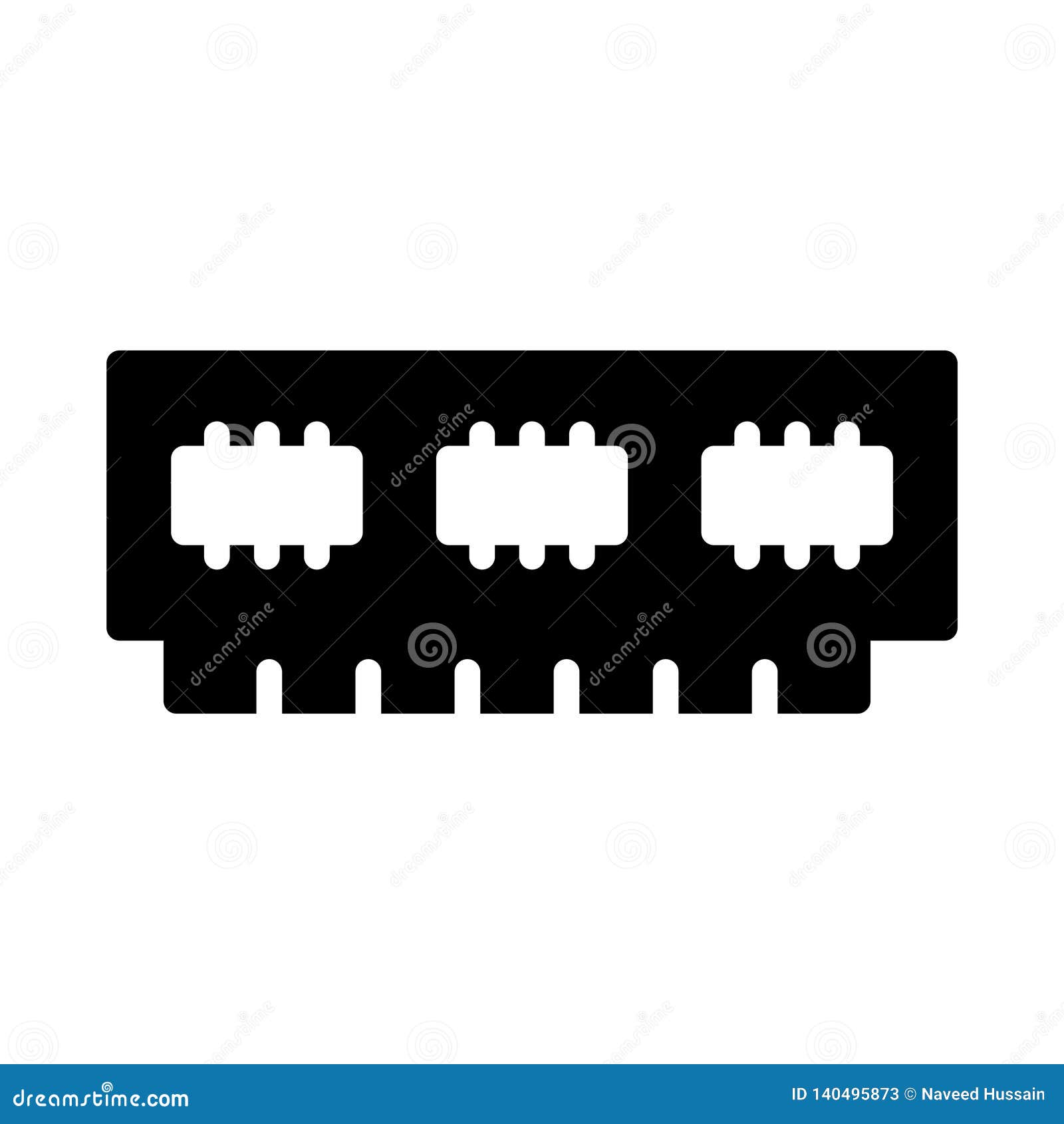 Download Ram glyph flat vector icon stock vector. Illustration of ...