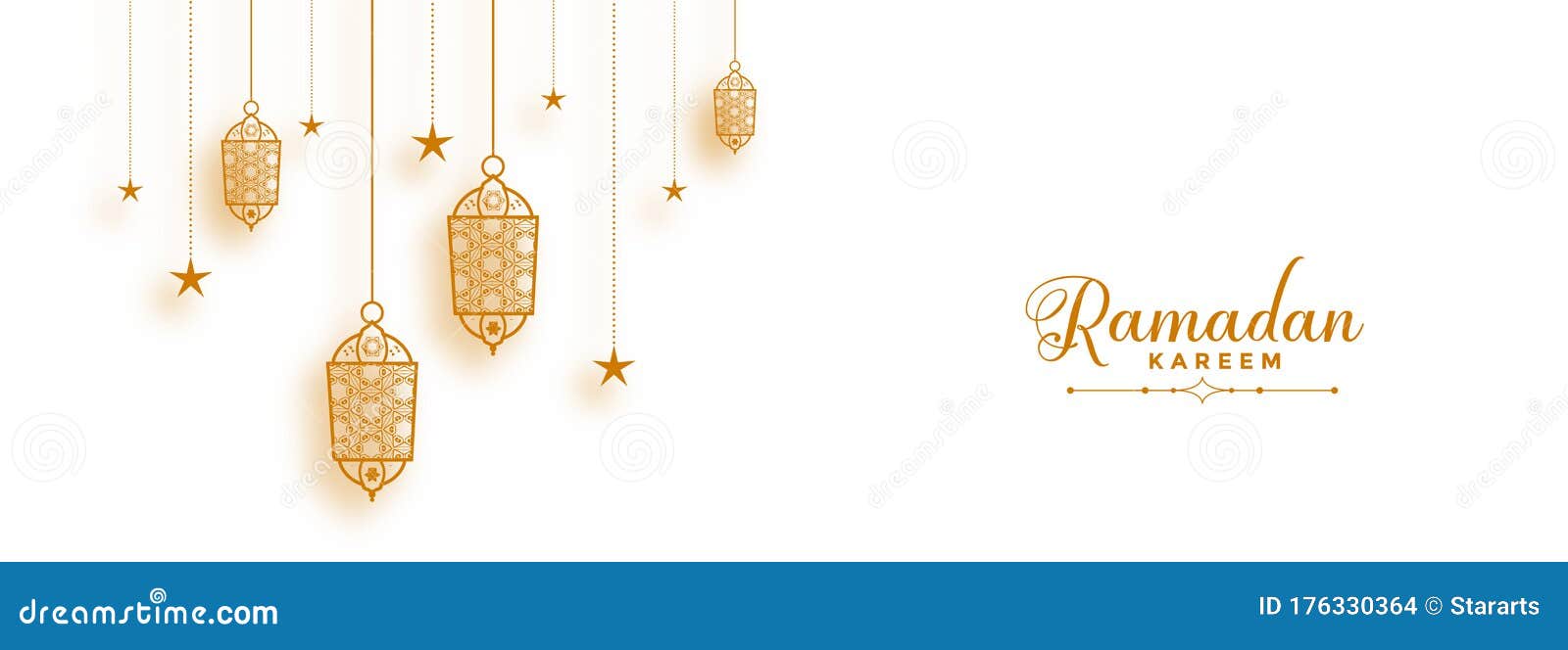 Ramadan Banner with Decorative Islamic Lanterns Stock Vector Illustration of eidaladha, fitr