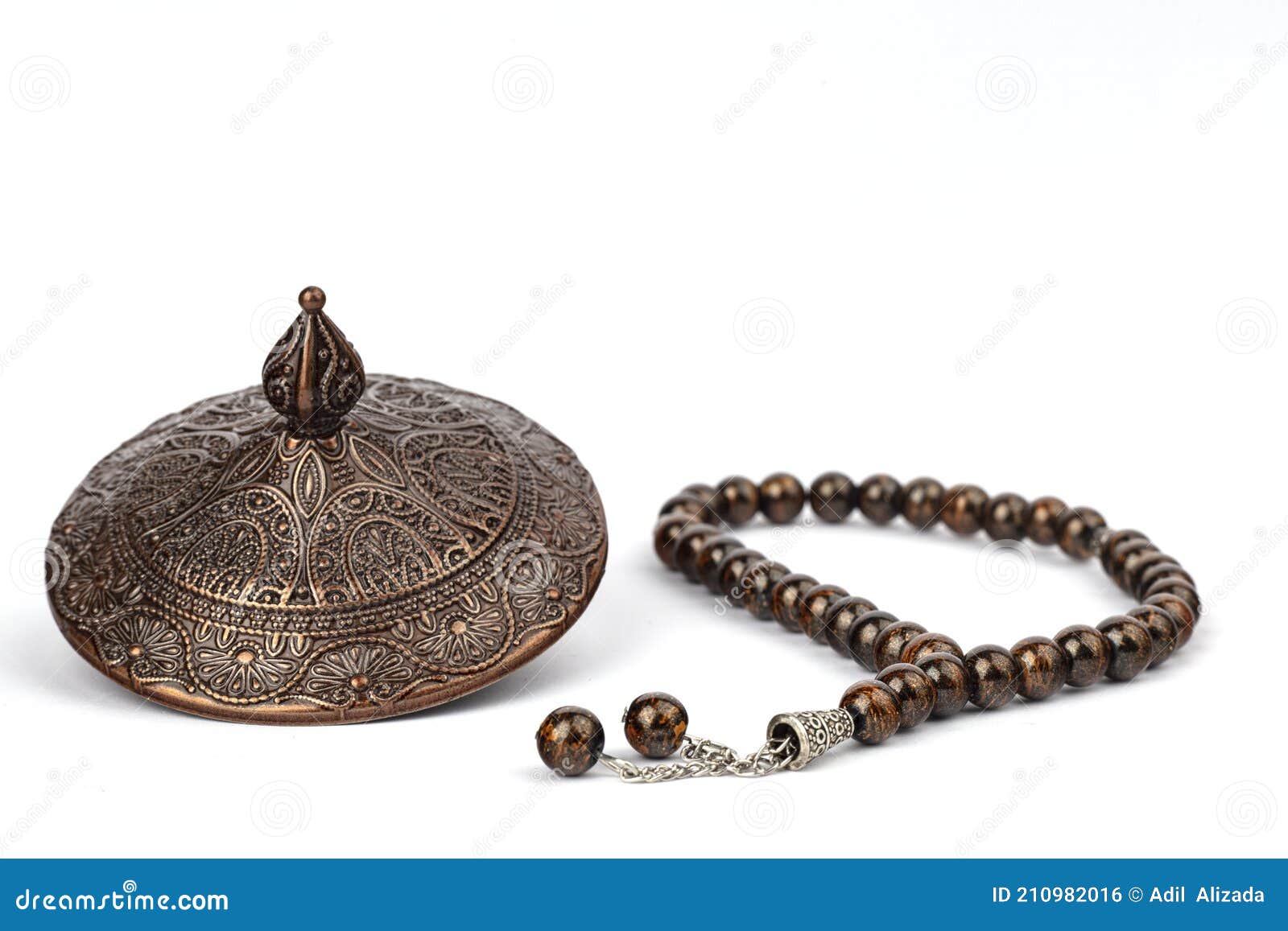 Ramadan Concept with Prayer Beads and Plate Stock Photo - Image of ...