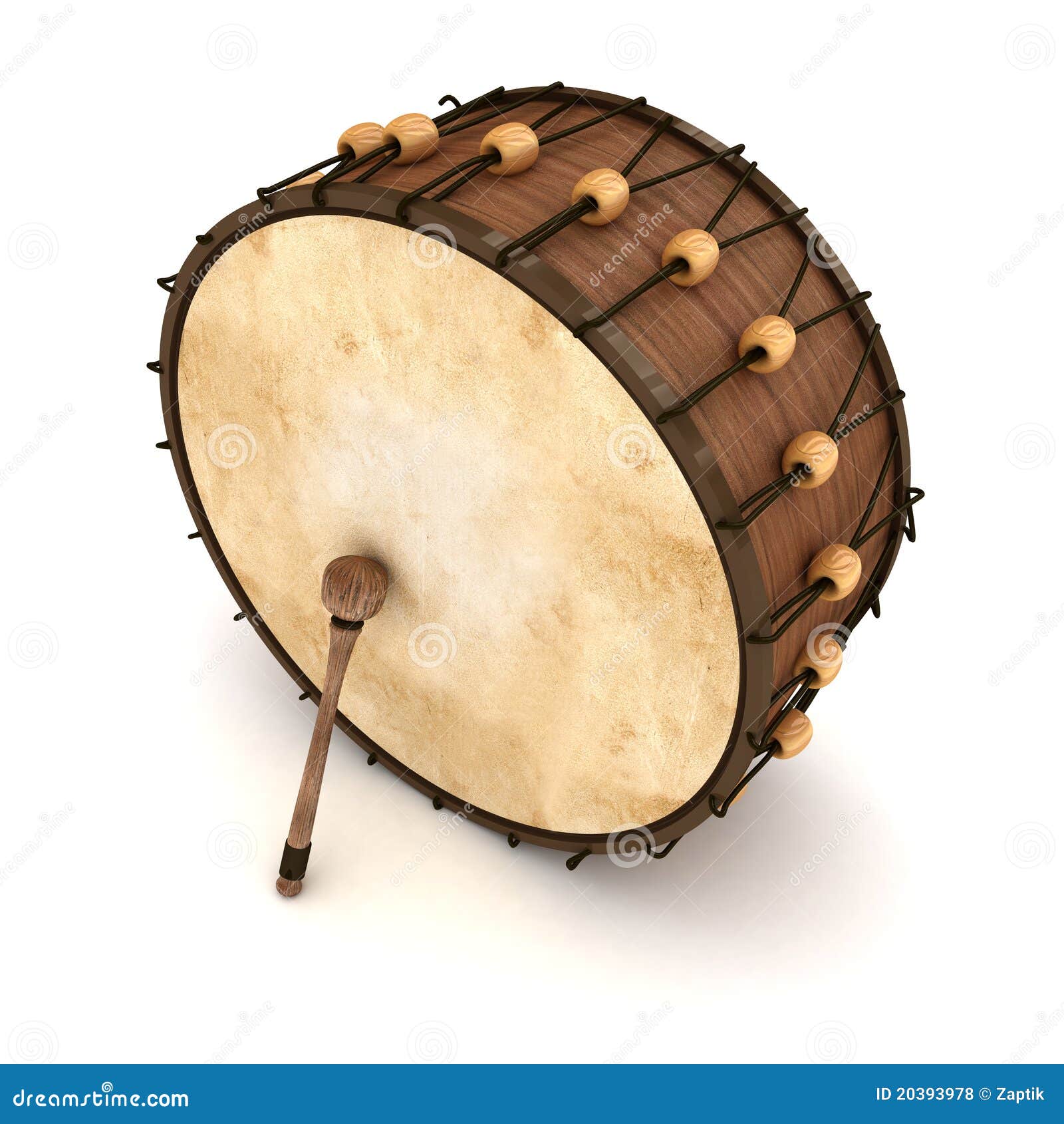 Ramadan Drum. Turkish Culture Musical Instrument. Stock Photo